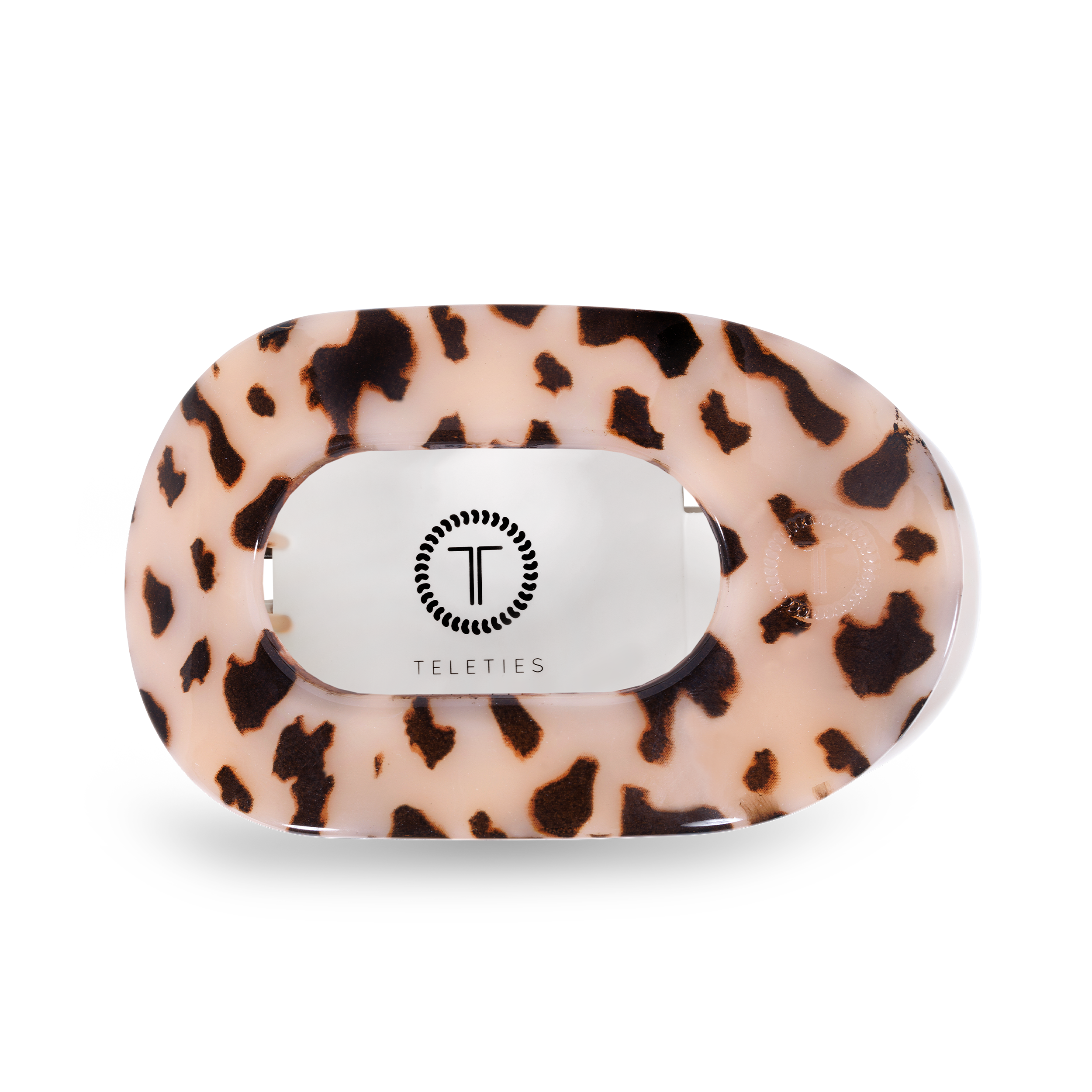 Blonde Tortoise Large Flat Round Hair Clip