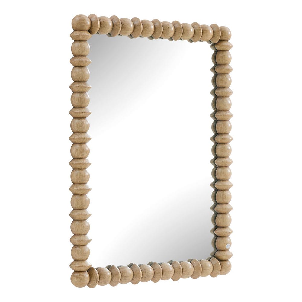 Wood Spindle Frame Mirror
