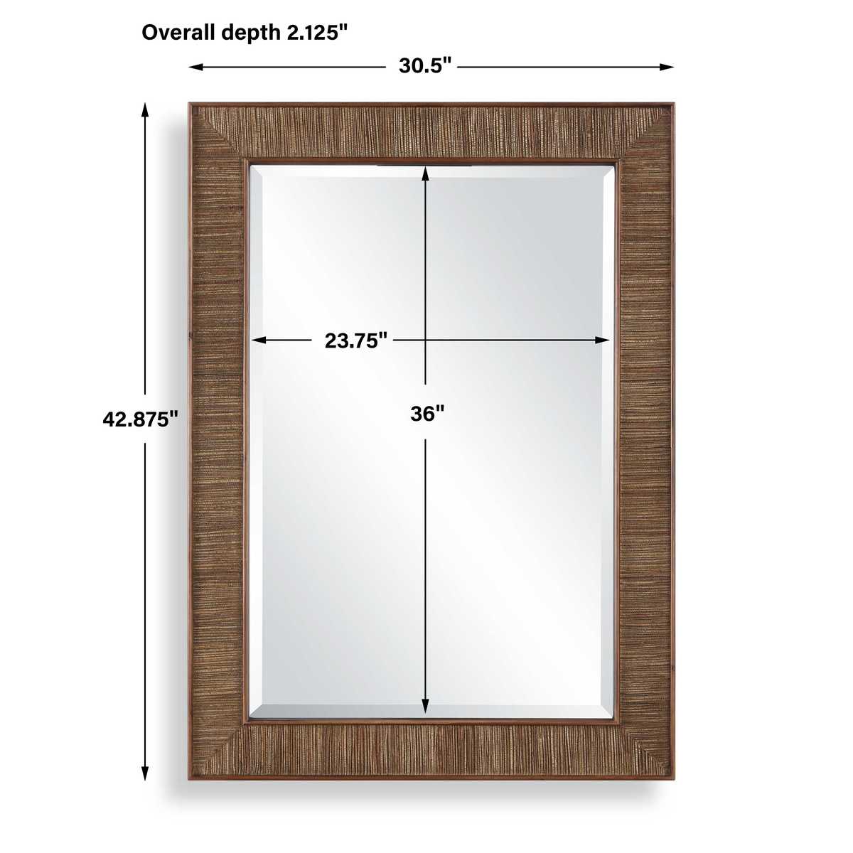 Woven Wood Frame Mirror