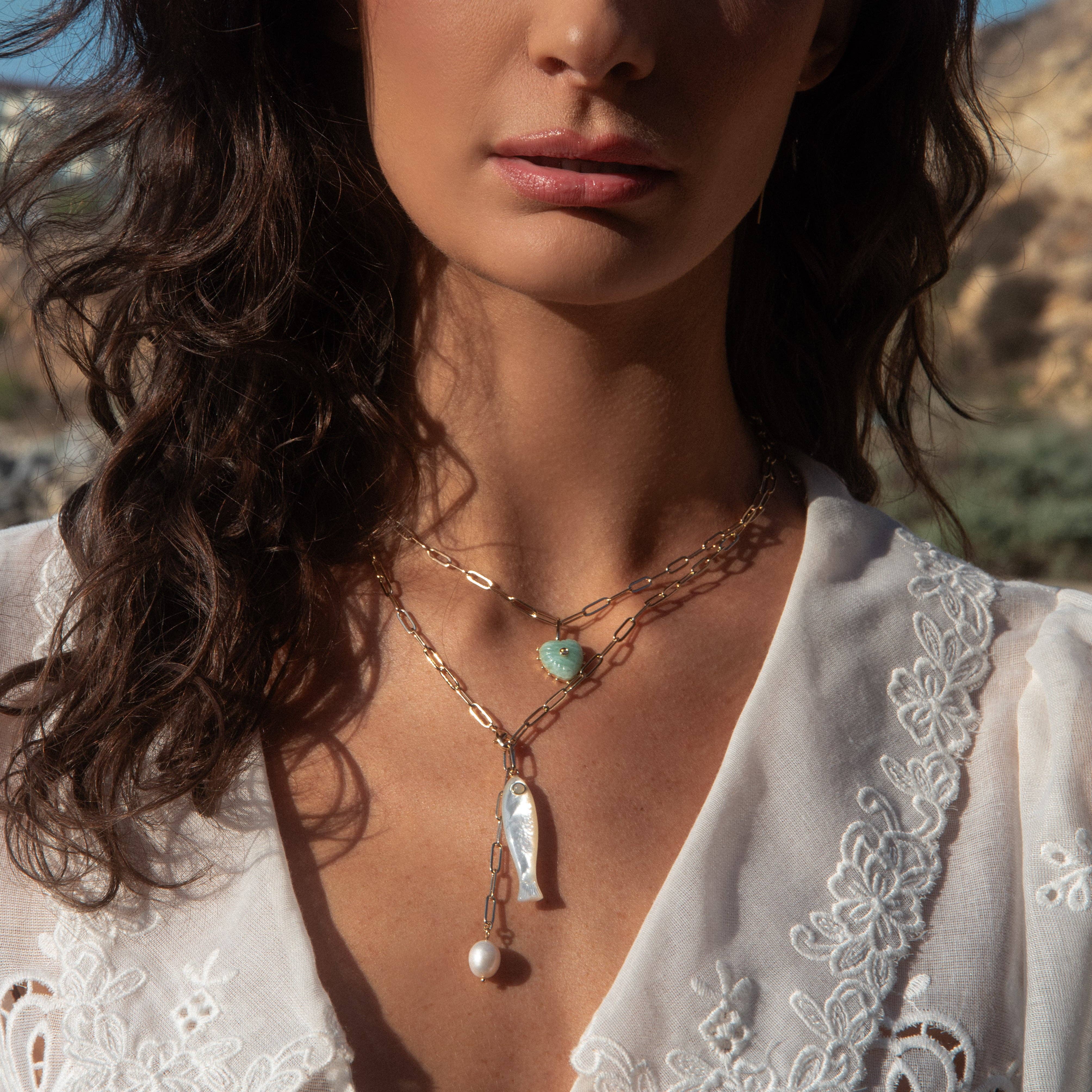 Isabel Amazonite Charm