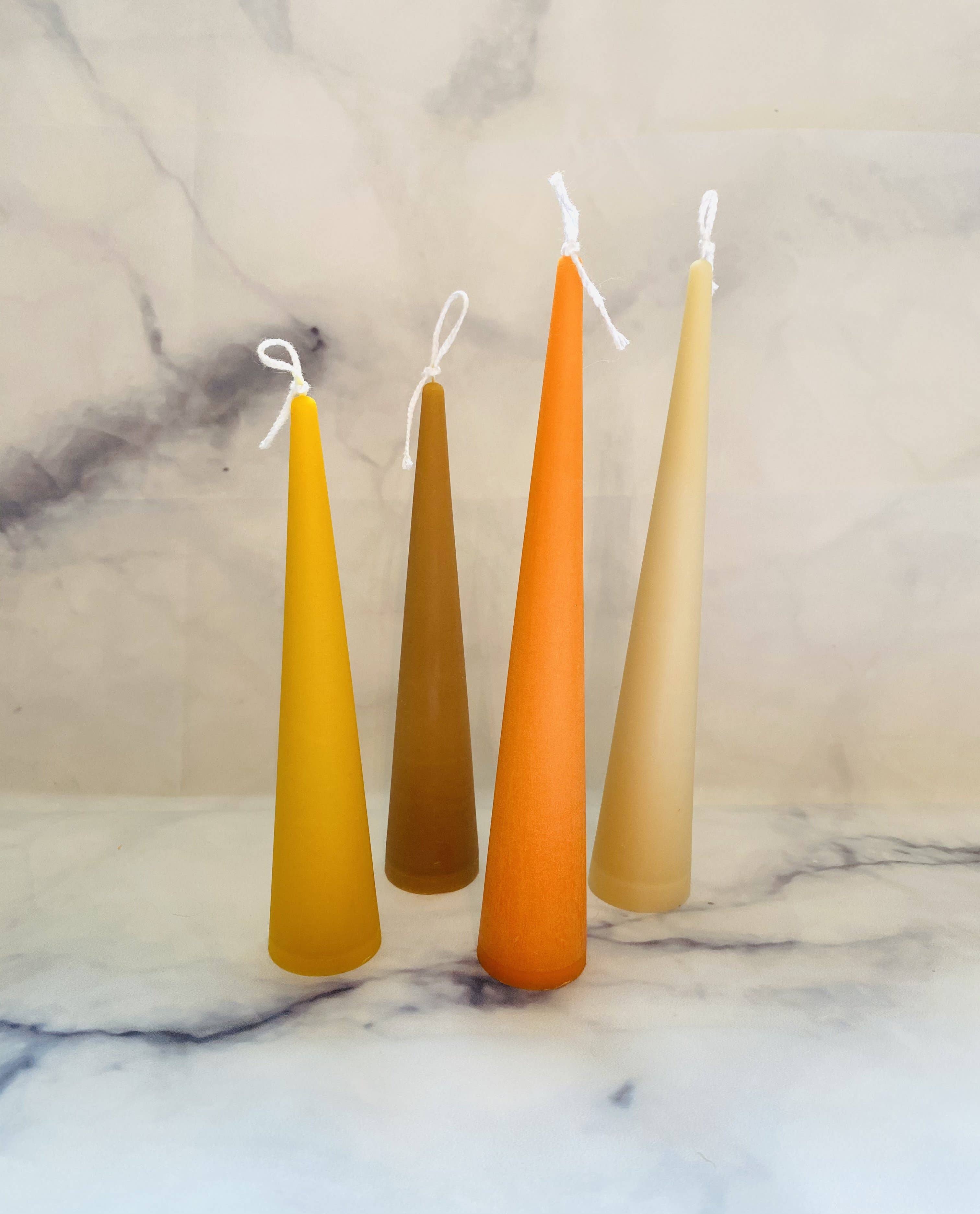 Neutrals Slim Cone Taper Beeswax Candle