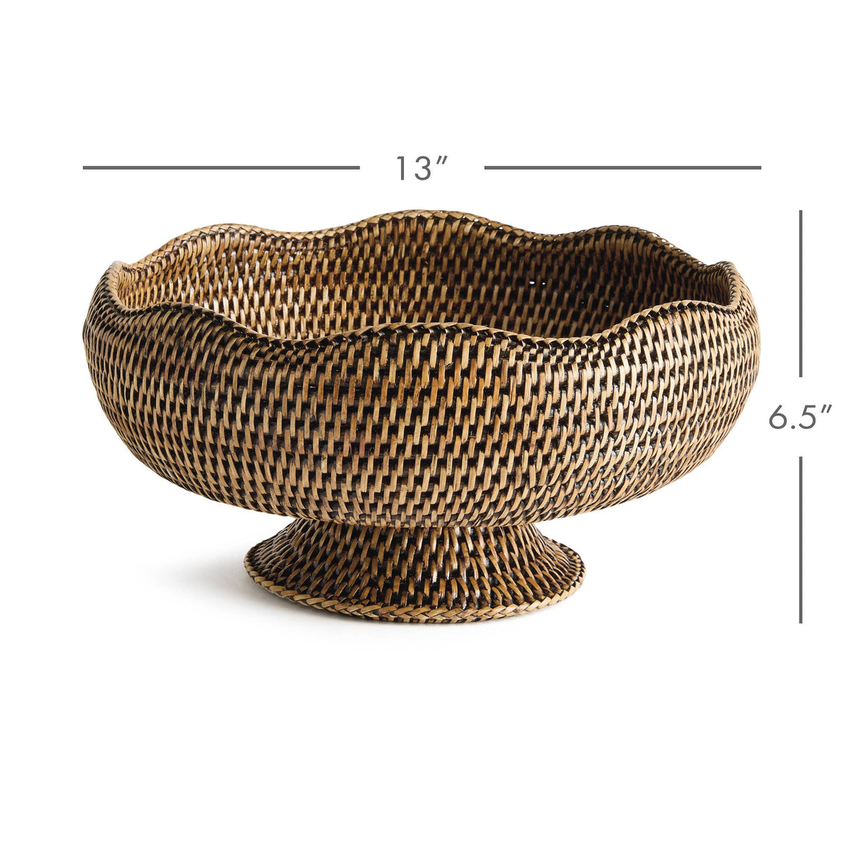 Burma Rattan Footed Bowl