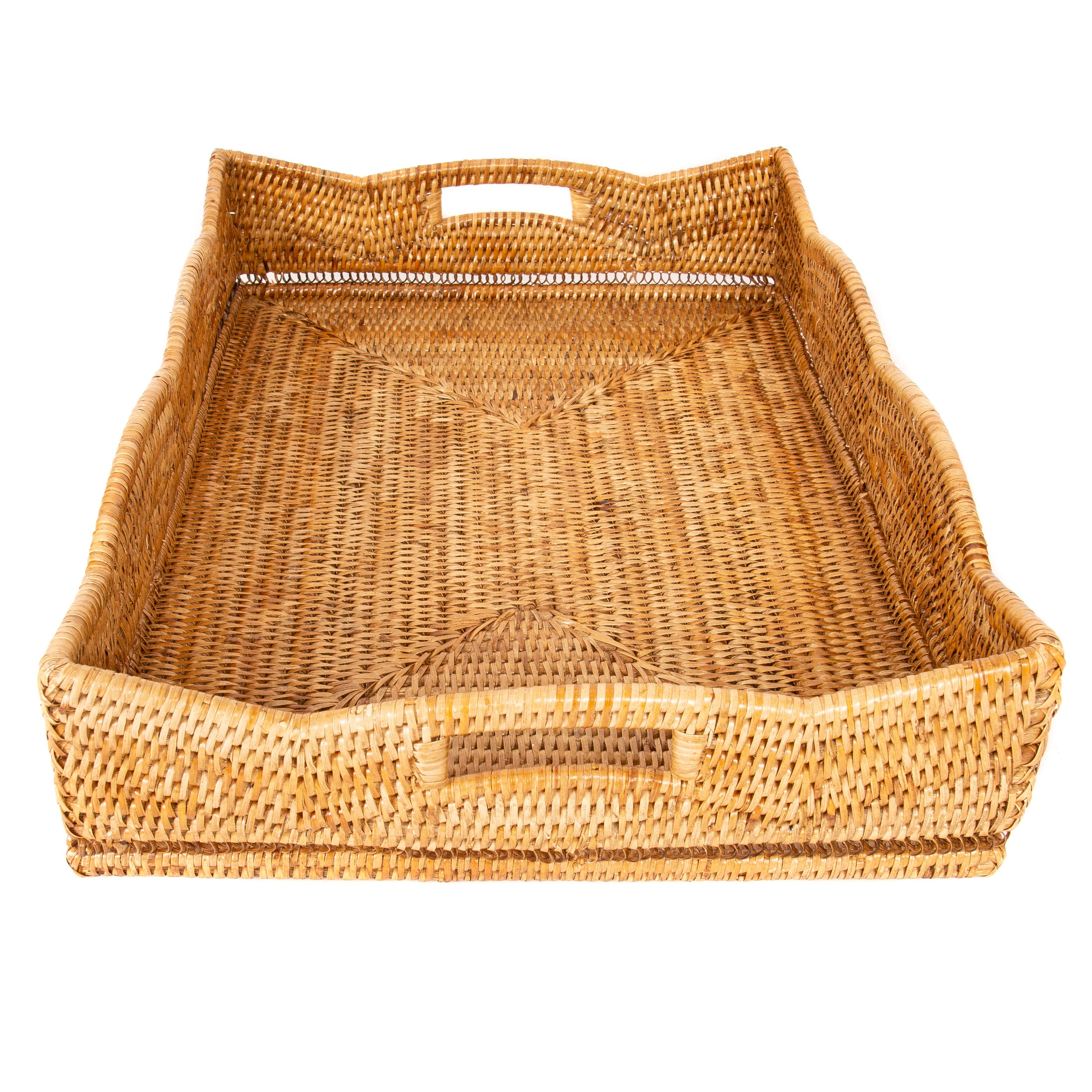 Artifacts Rattan Scallop Collection Rectangular Tray