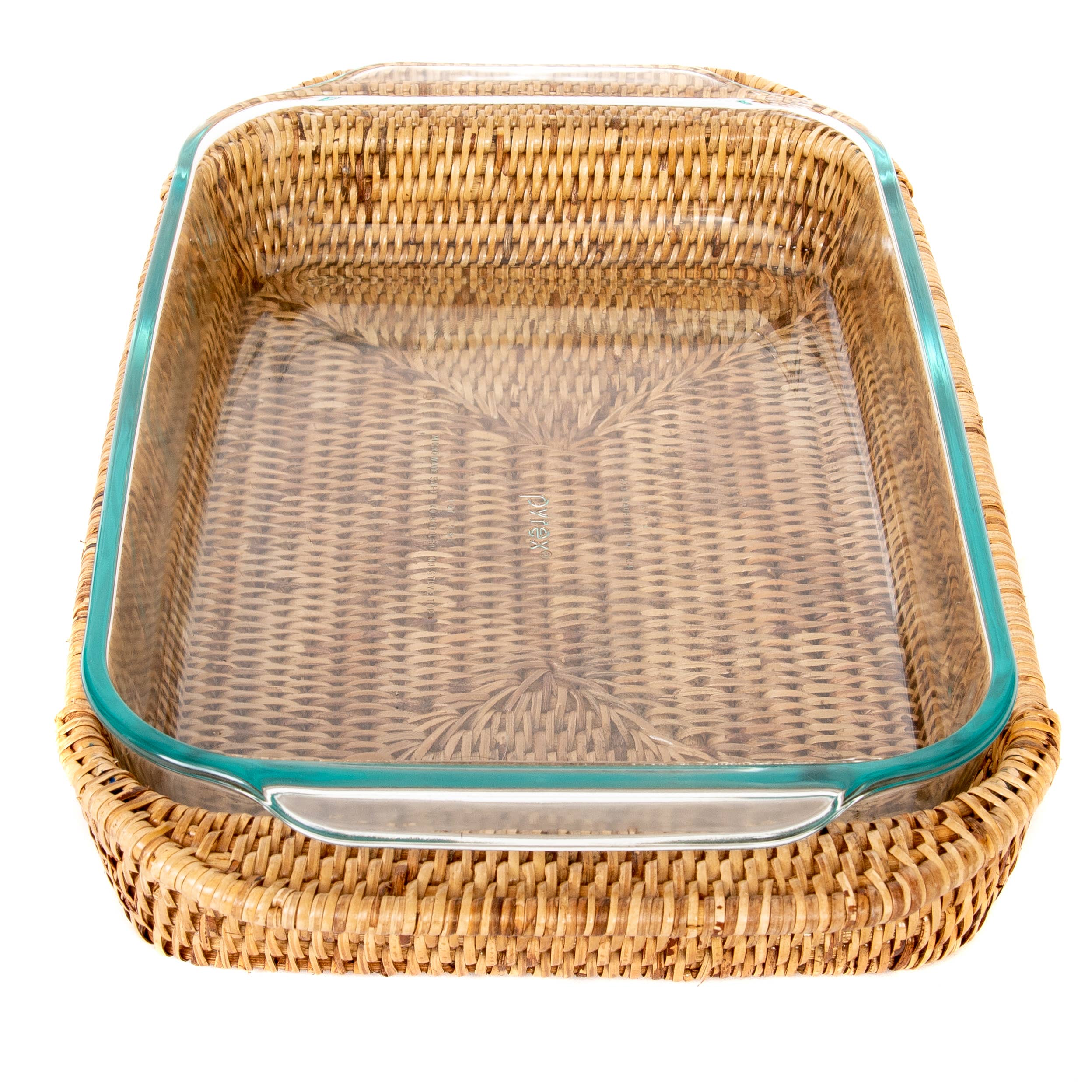 Artifacts Rattan™ Rectangular Baker Basket with Pyrex - 13"