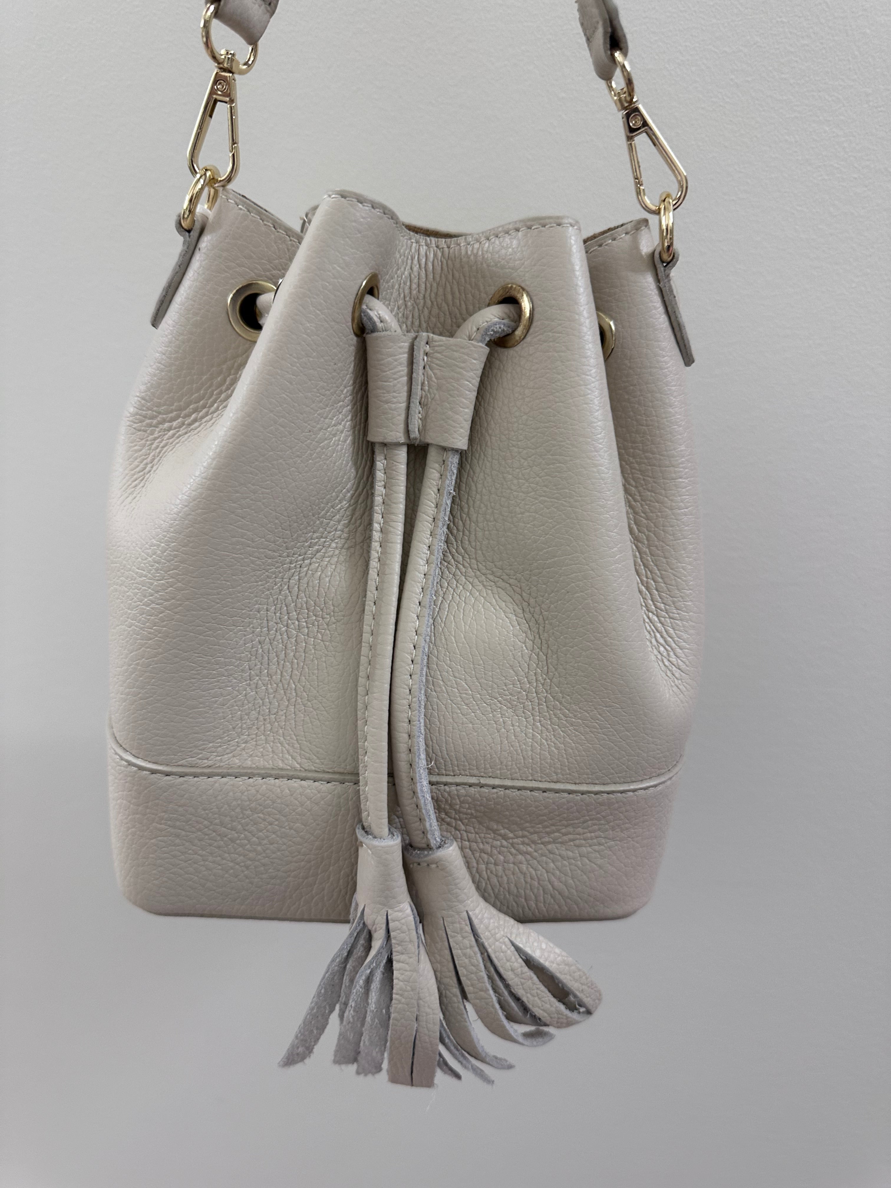 Leather Bucket Handbag