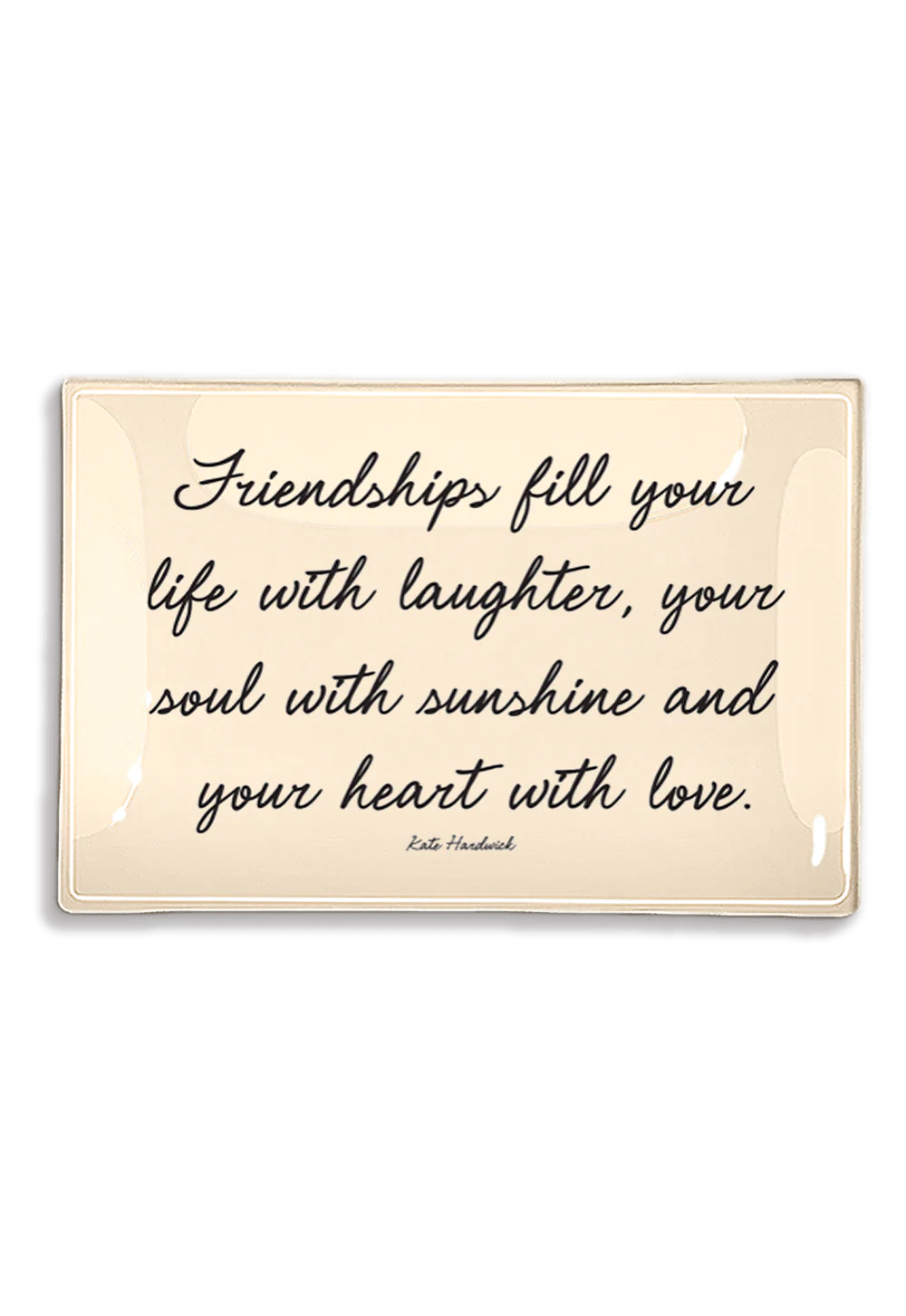 Friendships Fill Your Life Decoupage Glass Tray