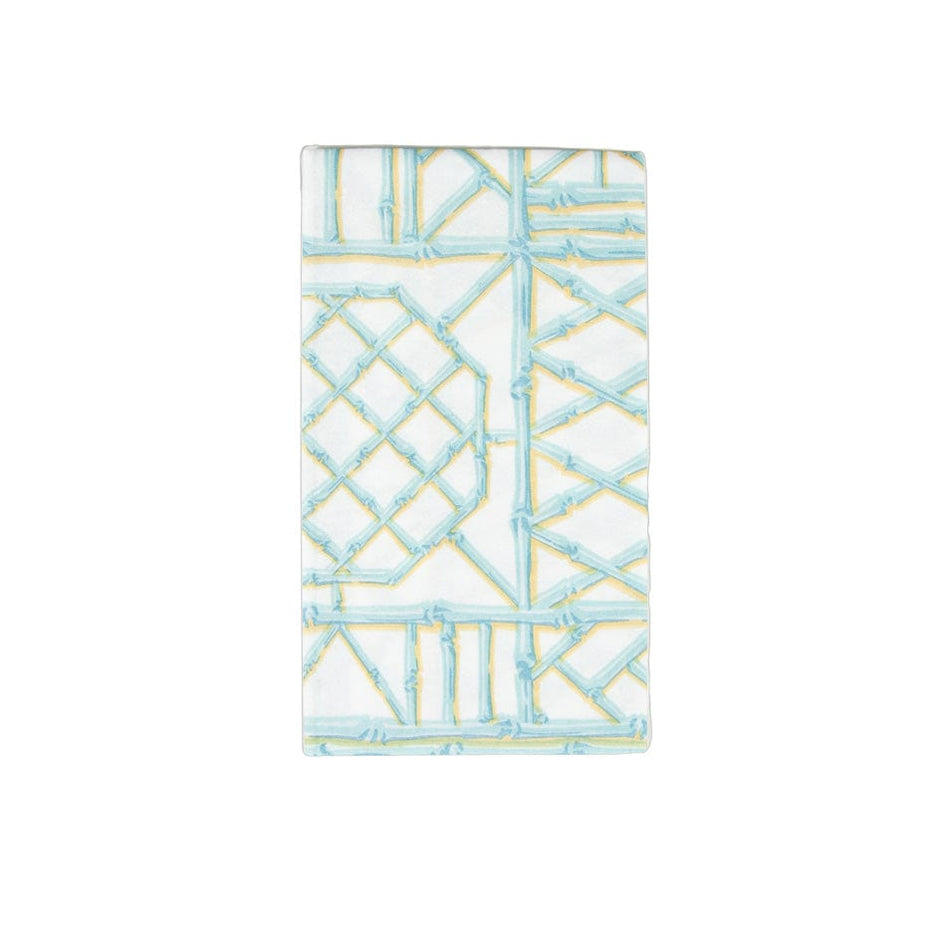 Bamboo Screen Robin's Egg Paper Linen Napkins