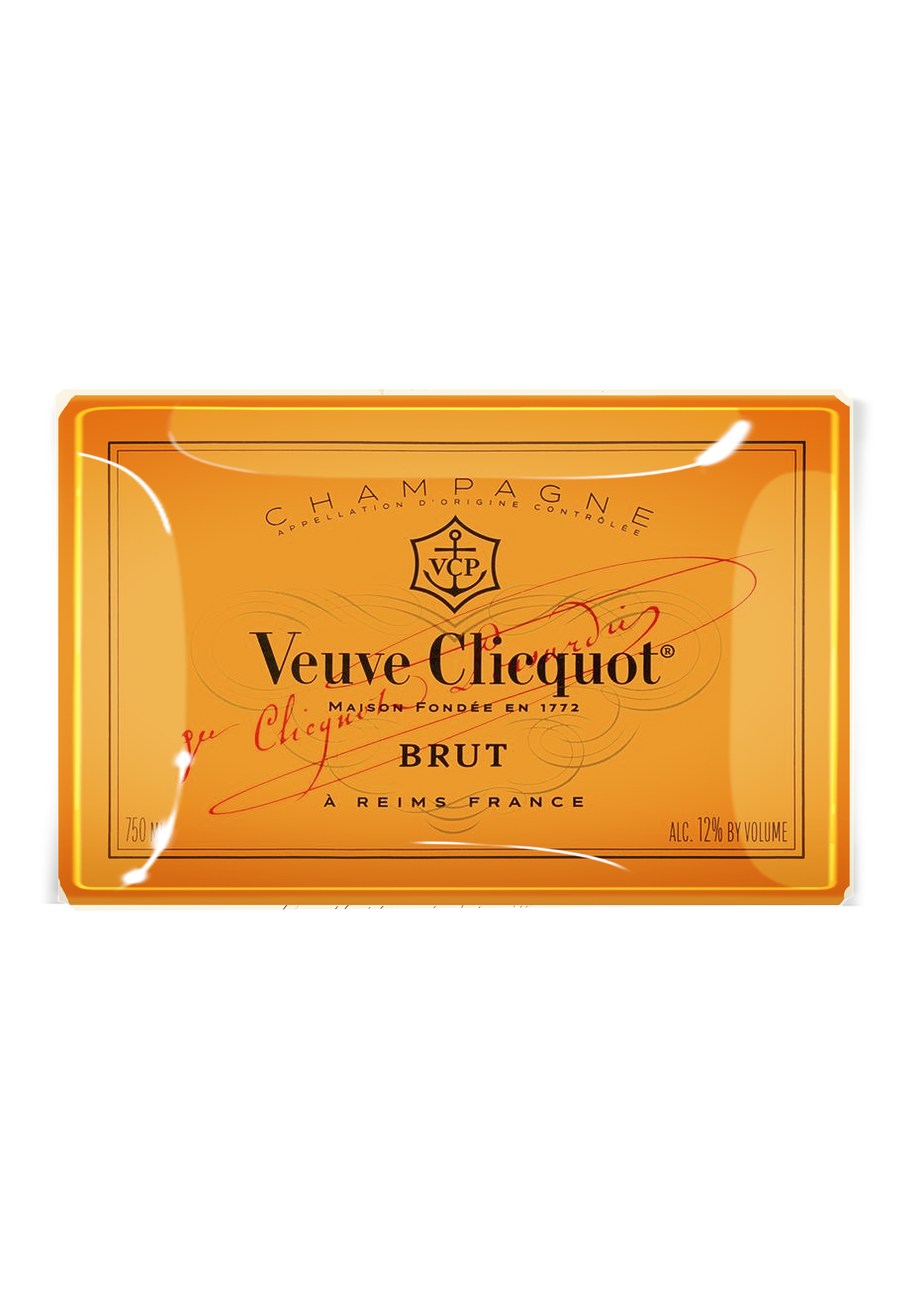 Veuve Clicquot Brut Decoupage Glass Tray