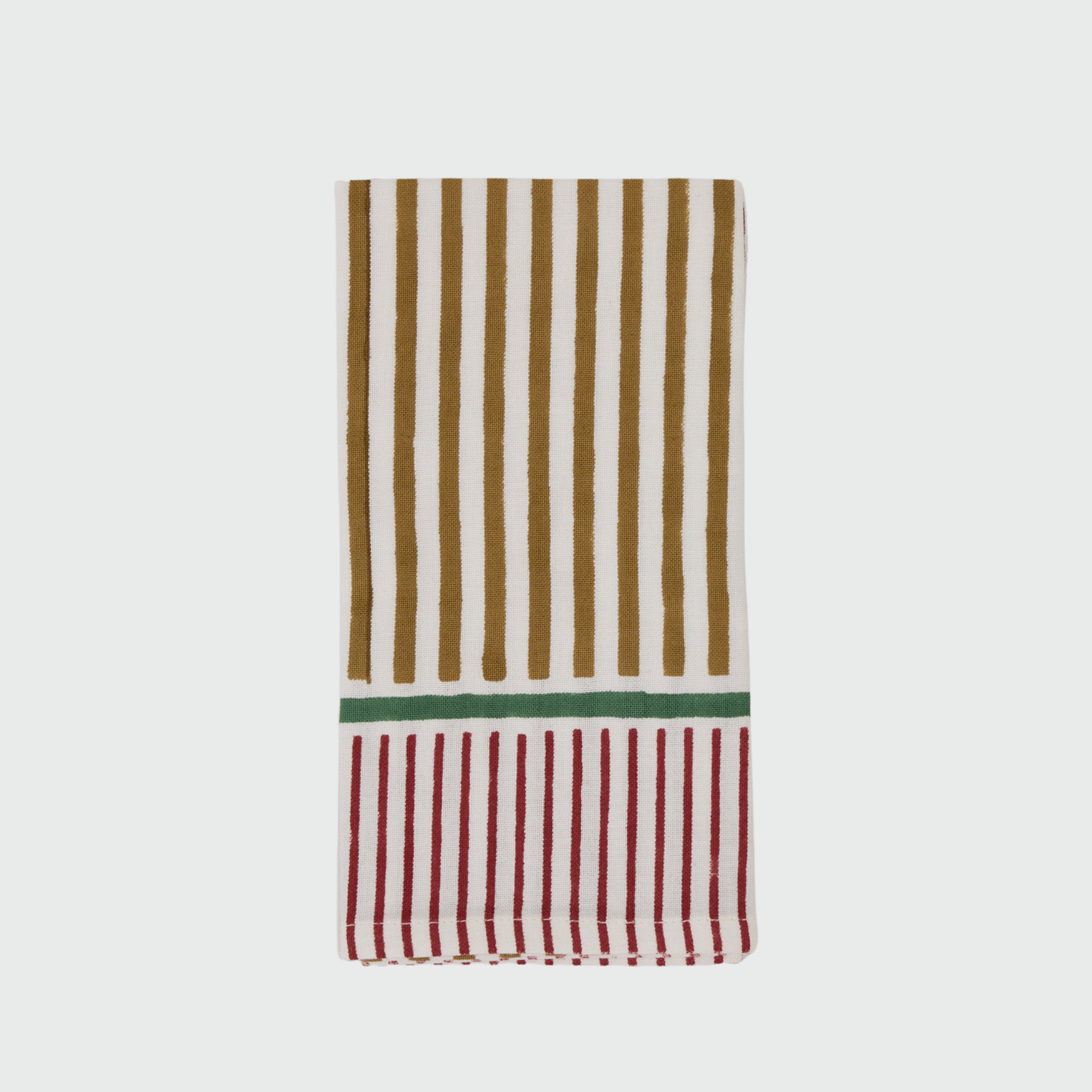 Holiday Stripe Napkin, Tobacco - Set of 4