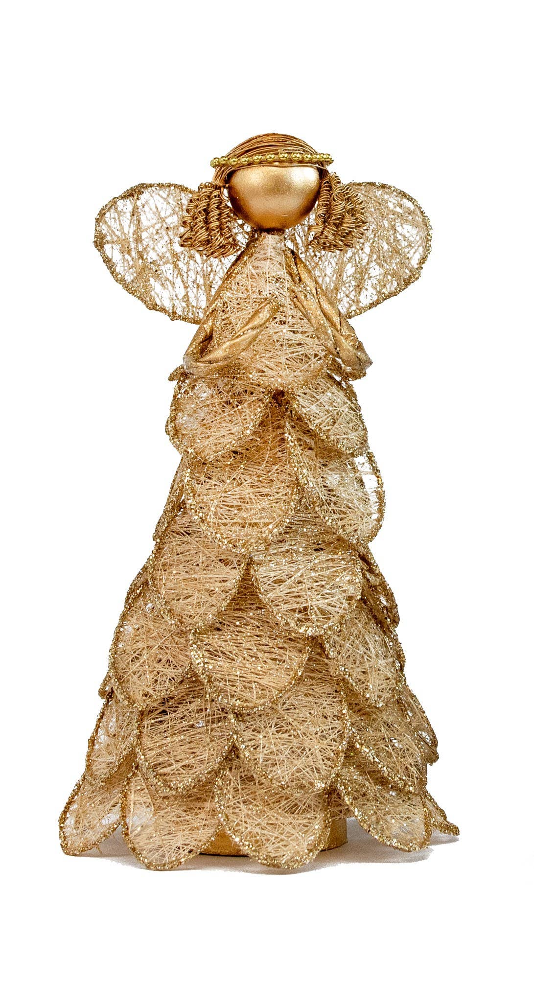 9" Sinamay Angel (Glittered Gold)