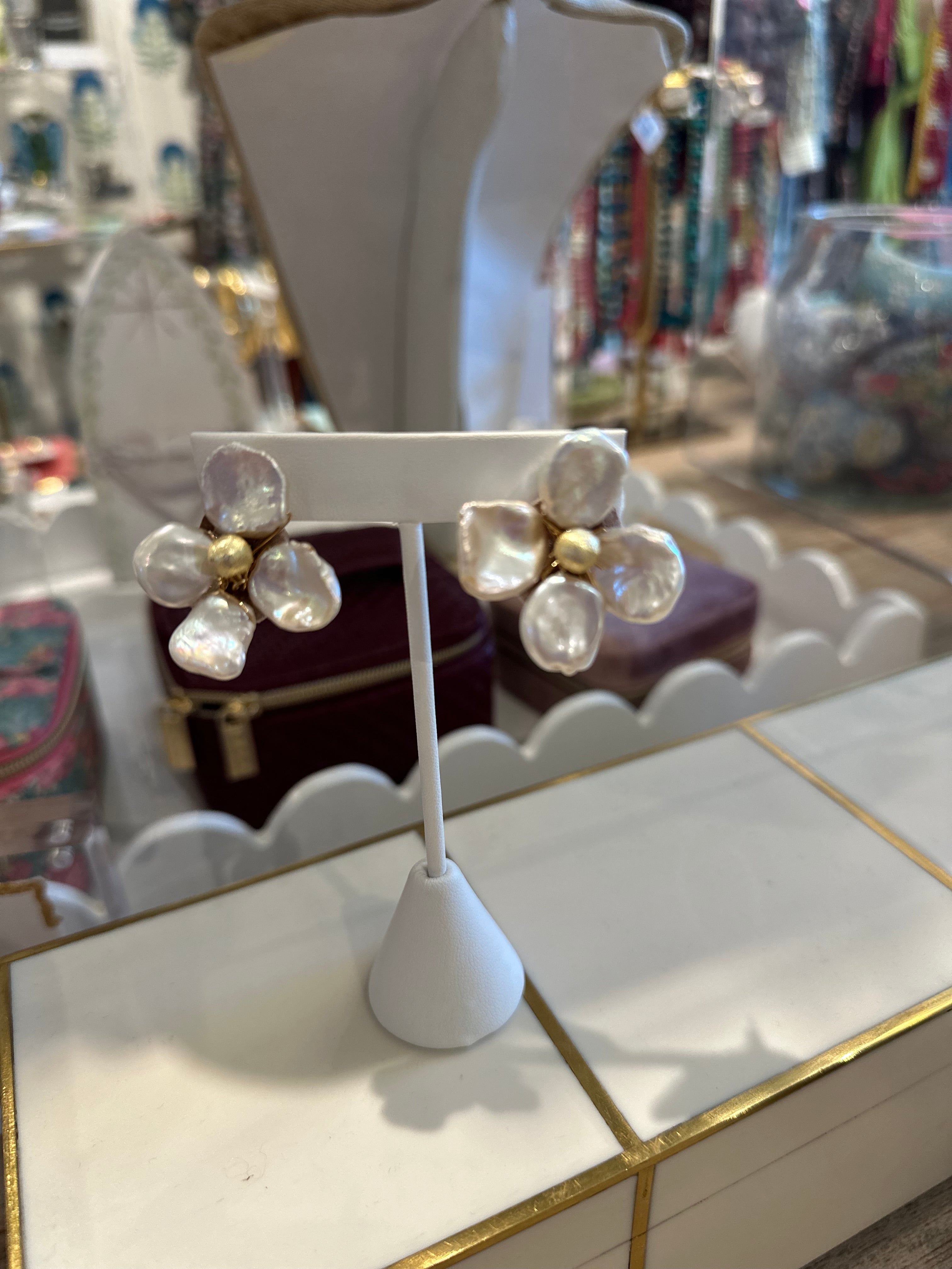 4 Petal Flower Earring