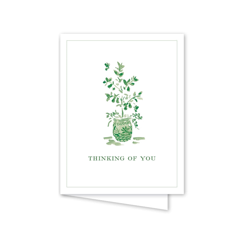 Heron Green Topiary Thinking of You Card Set