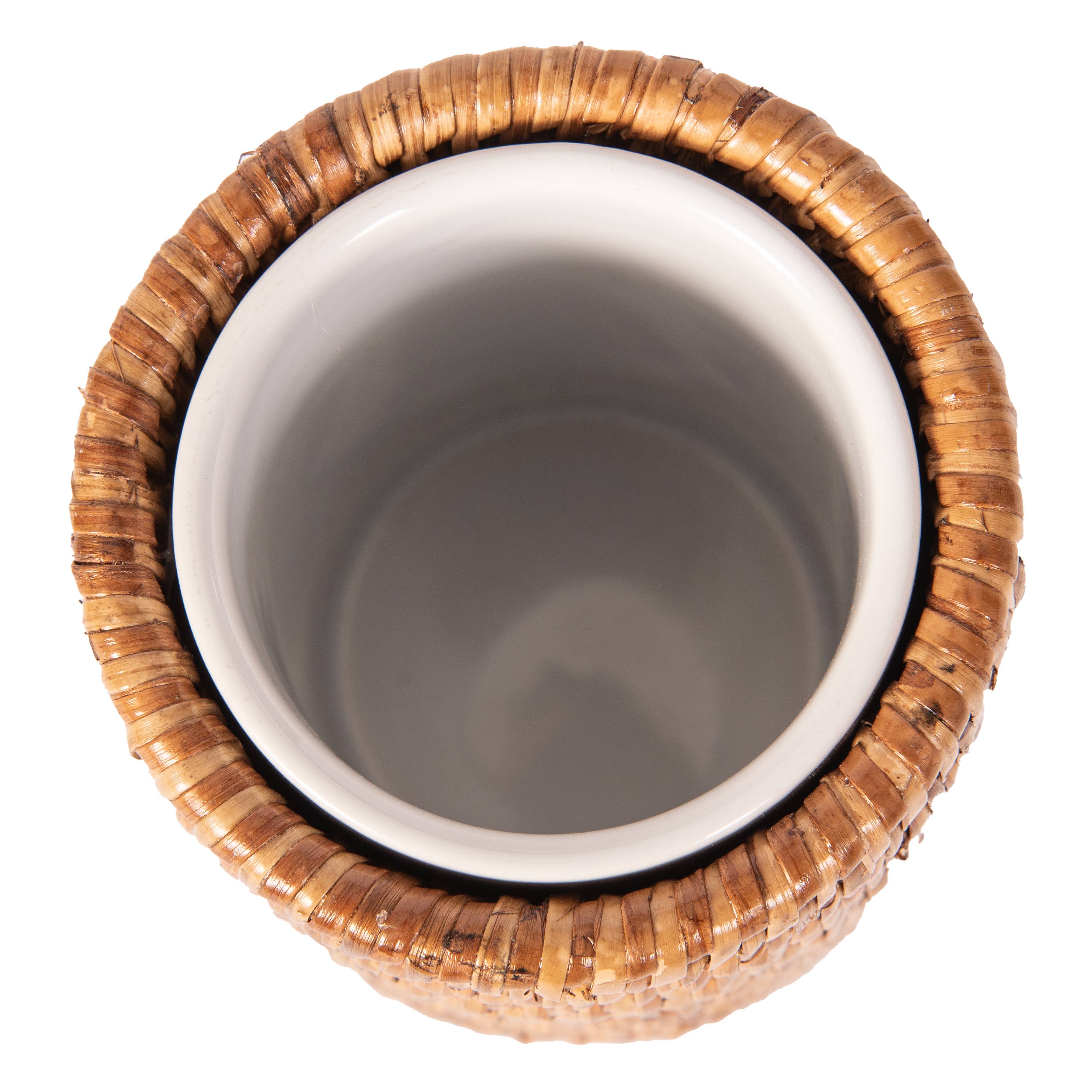 Artifacts Rattan Round Tumbler with Ceramic Insert