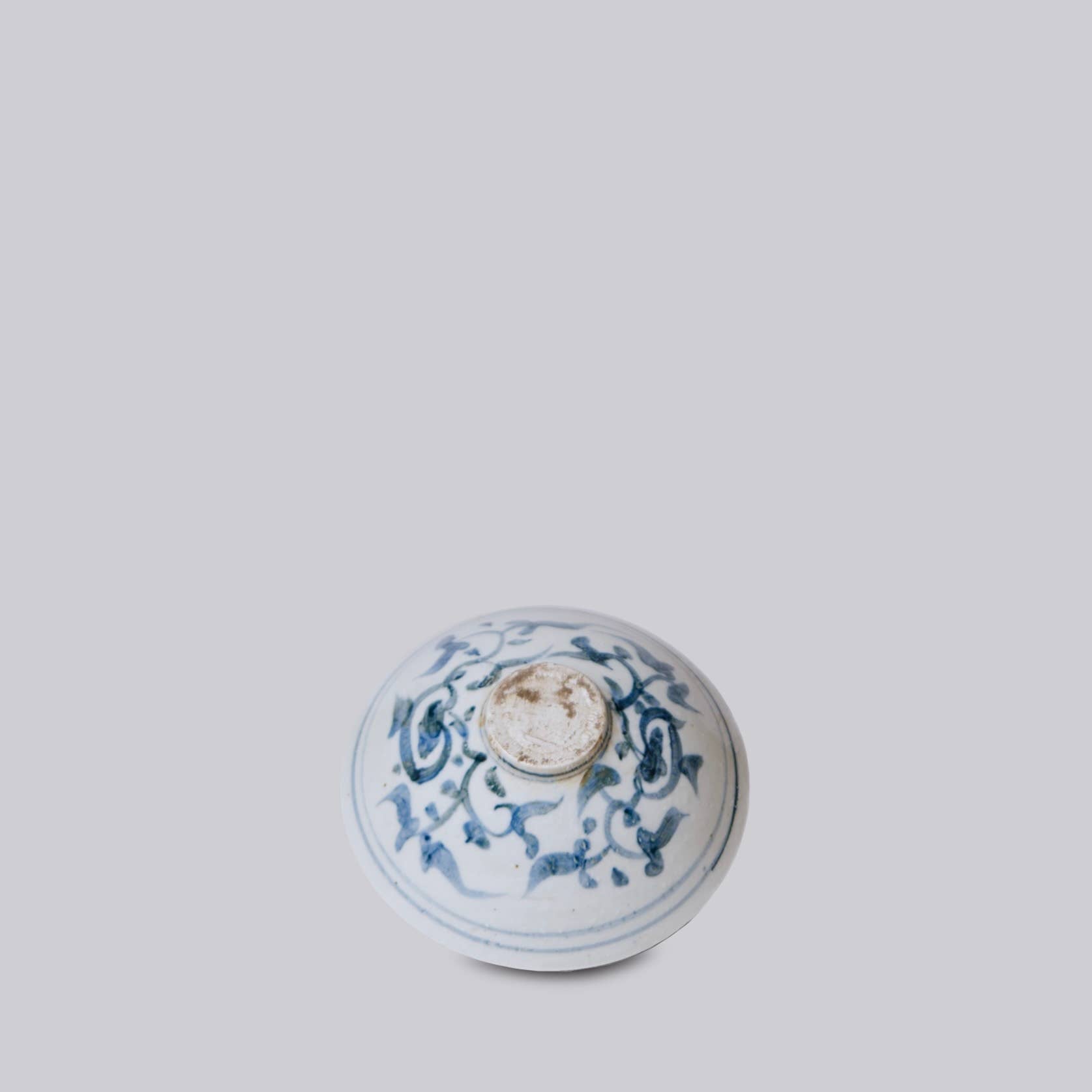 Small Blue & White Porcelain Lotus Conical Bowl