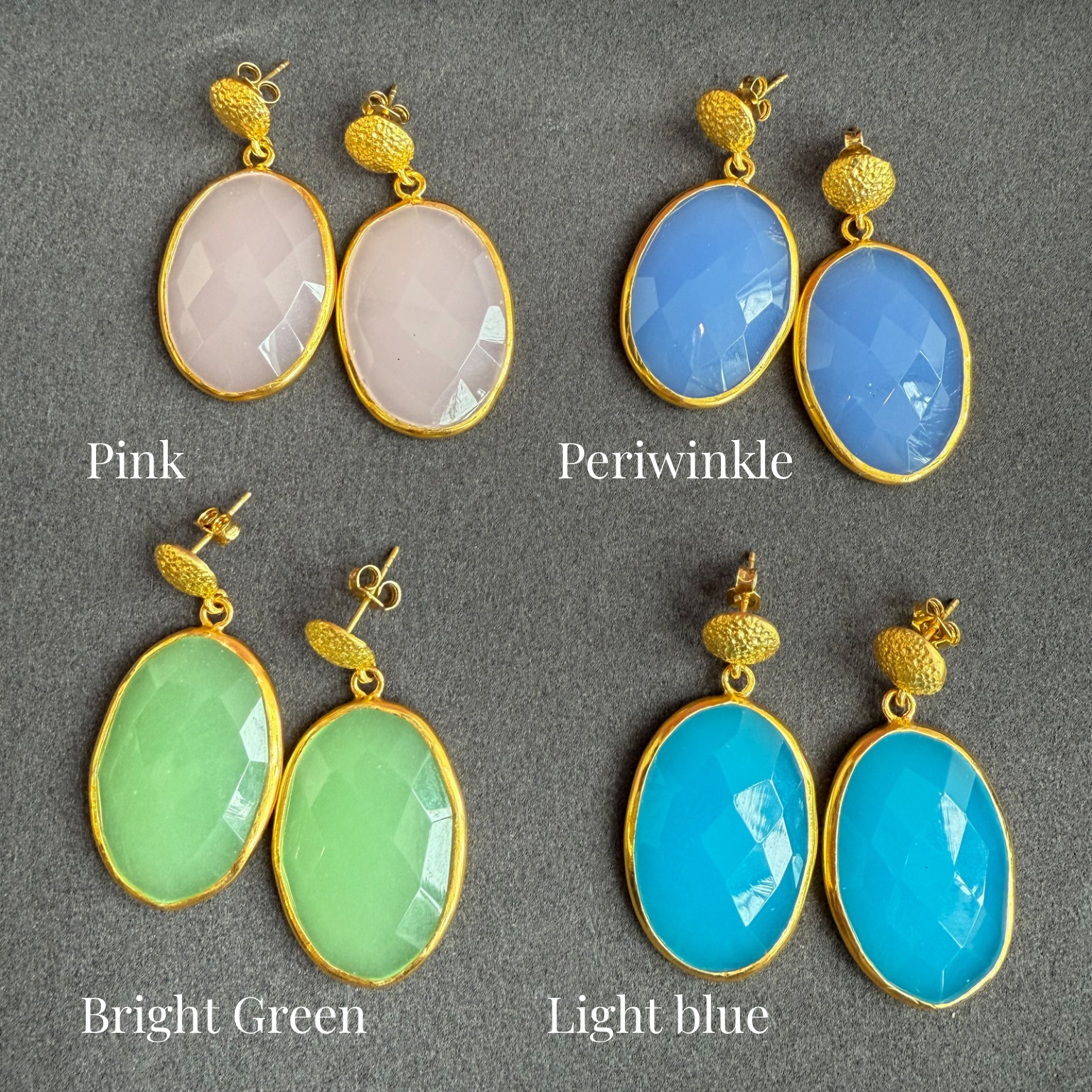 LOLA OVAL DROP EARRINGS