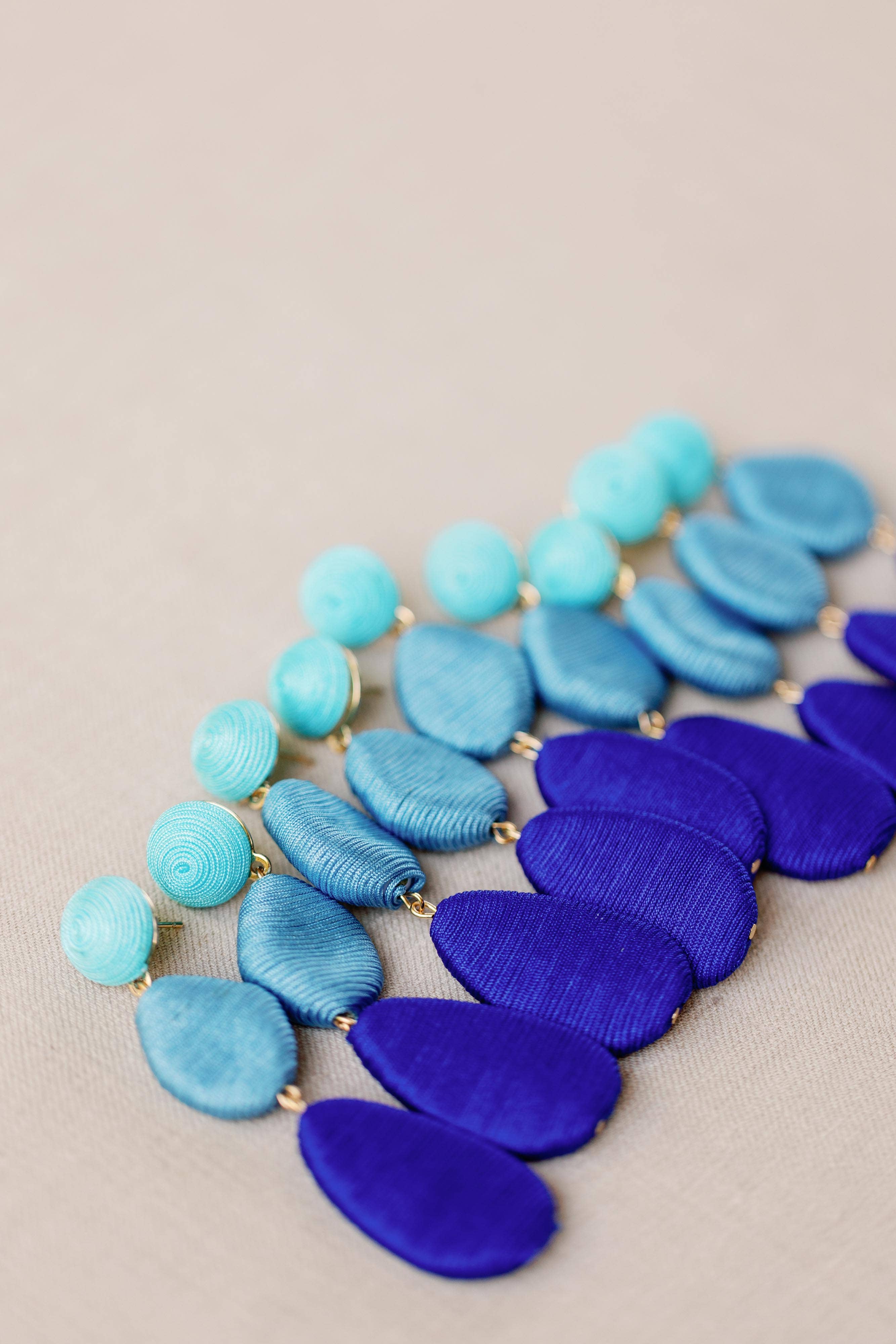 Blue Ombre Lido Statement Drop Earrings