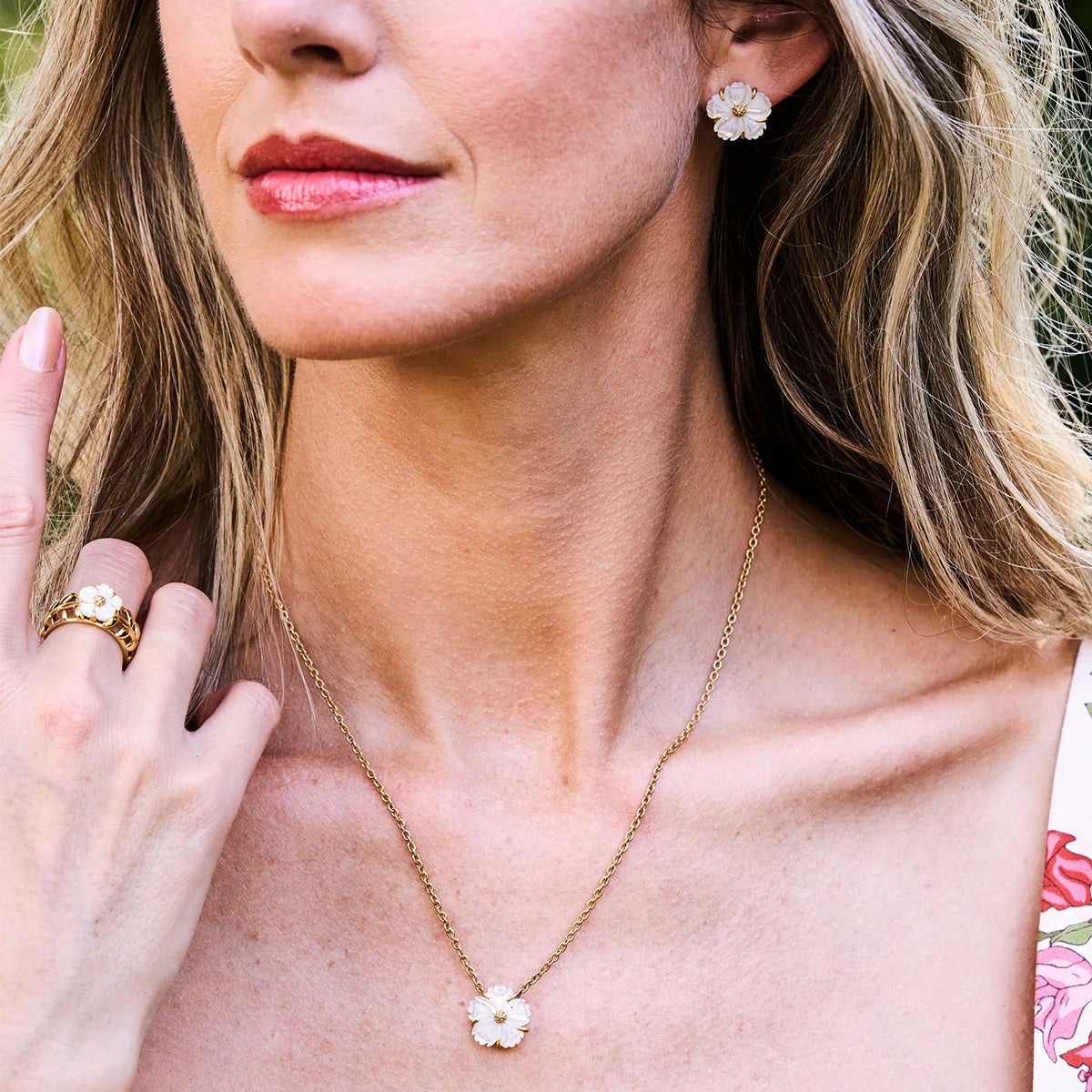 Mermaid Garden Petite Station Necklace, 16"