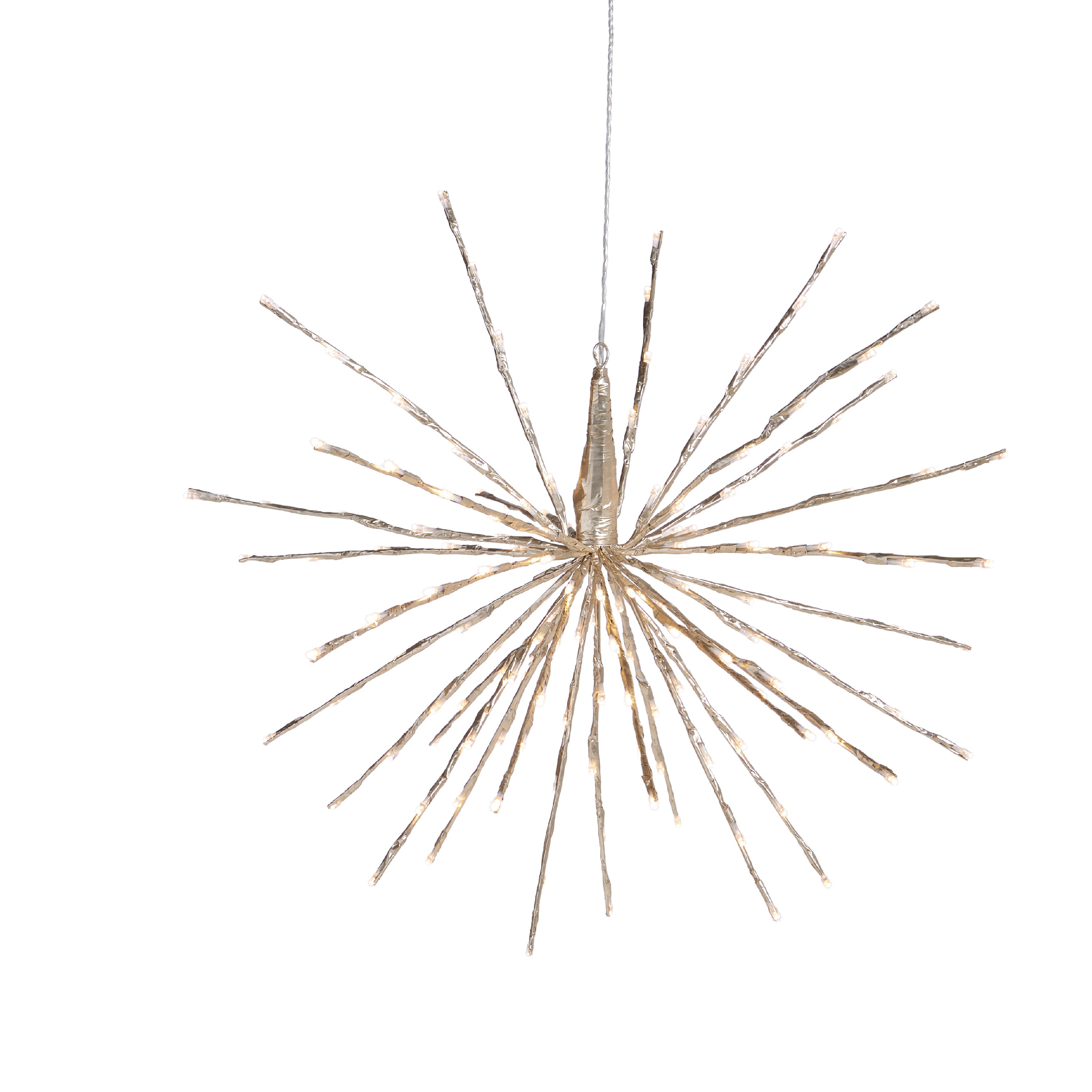 23" Champagne Starburst With Warm White Lights And Remote