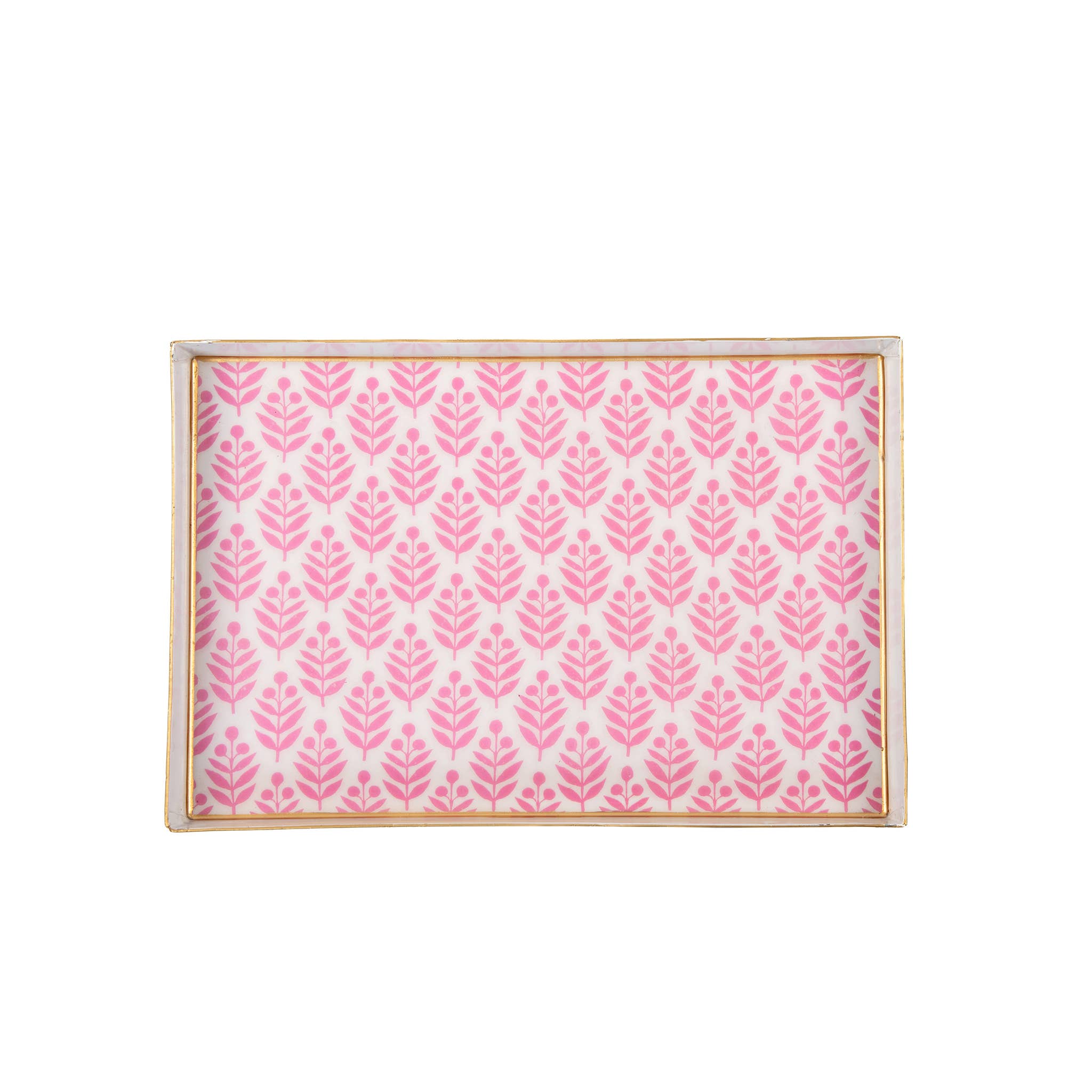 Lottie Enameled Oliver Tray 8x12 - Pink