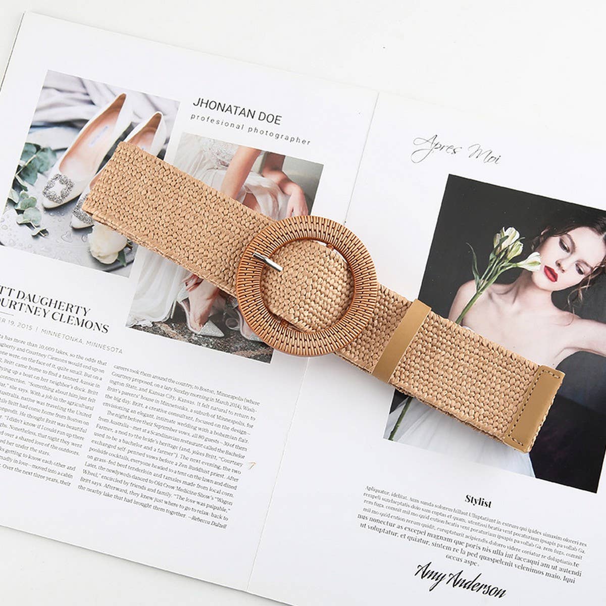 Braided Round Buckle Belt