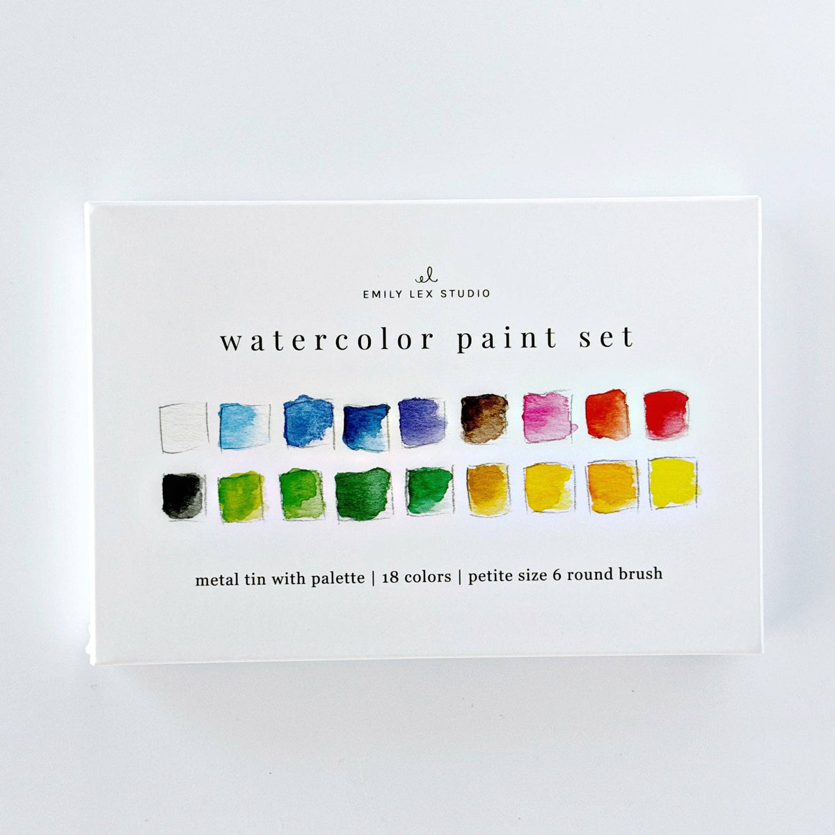 Watercolor Paint Set With Brush - 18 Colors