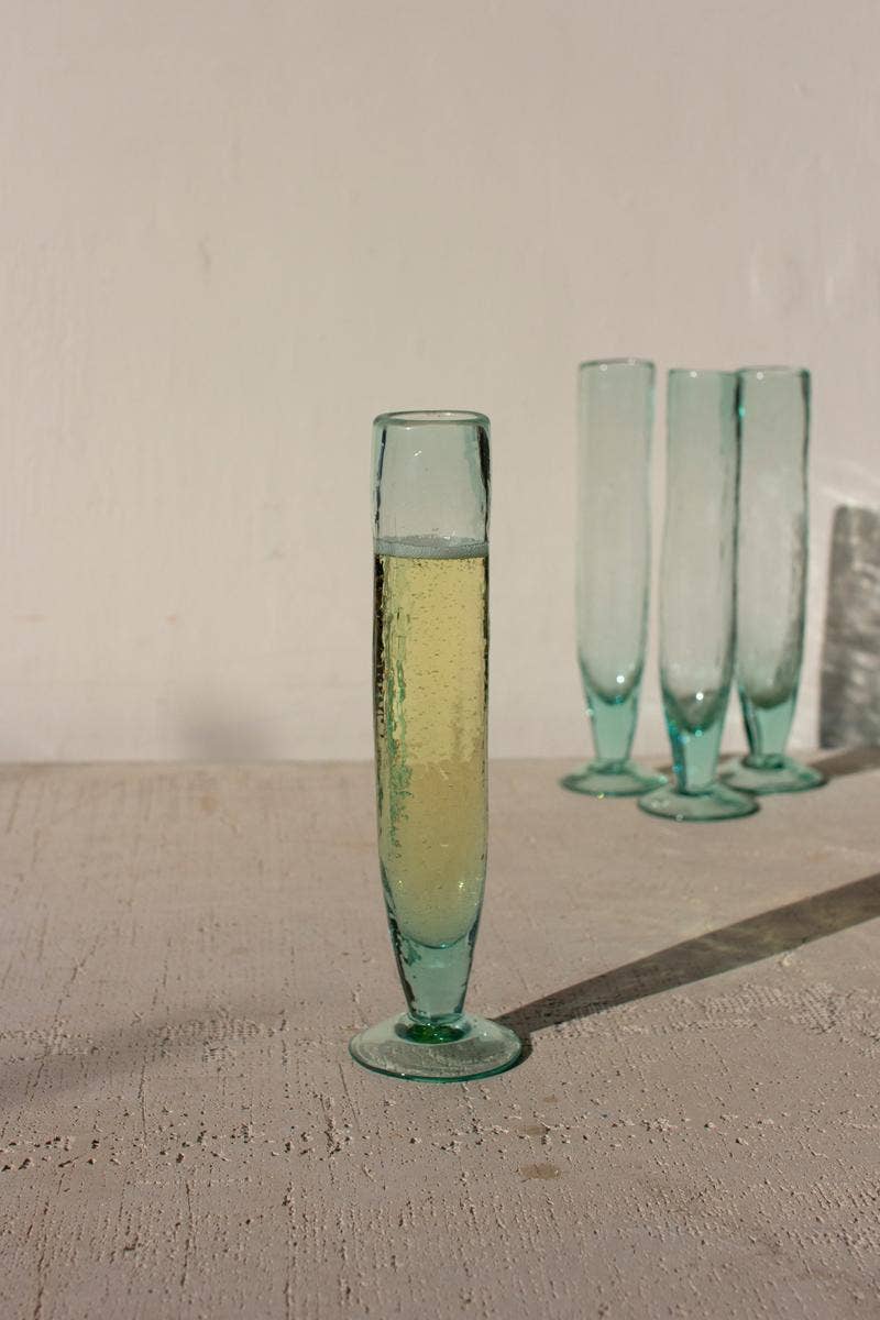 Tall Recycled Champagne Flute