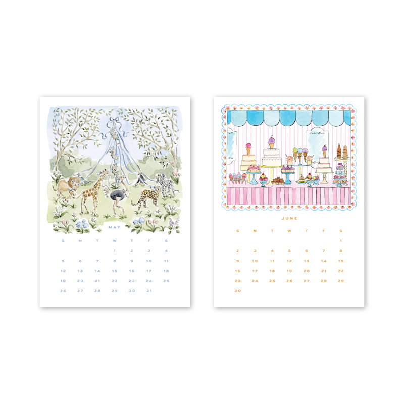 2025 Desktop Calendar with Easel