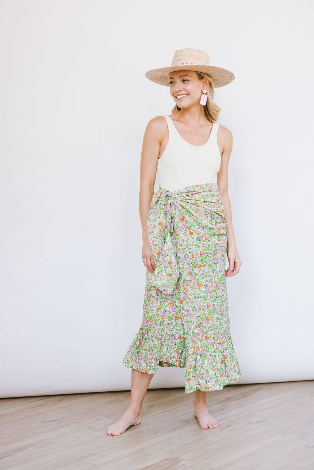 Key Lime Flower Vienna Sarong