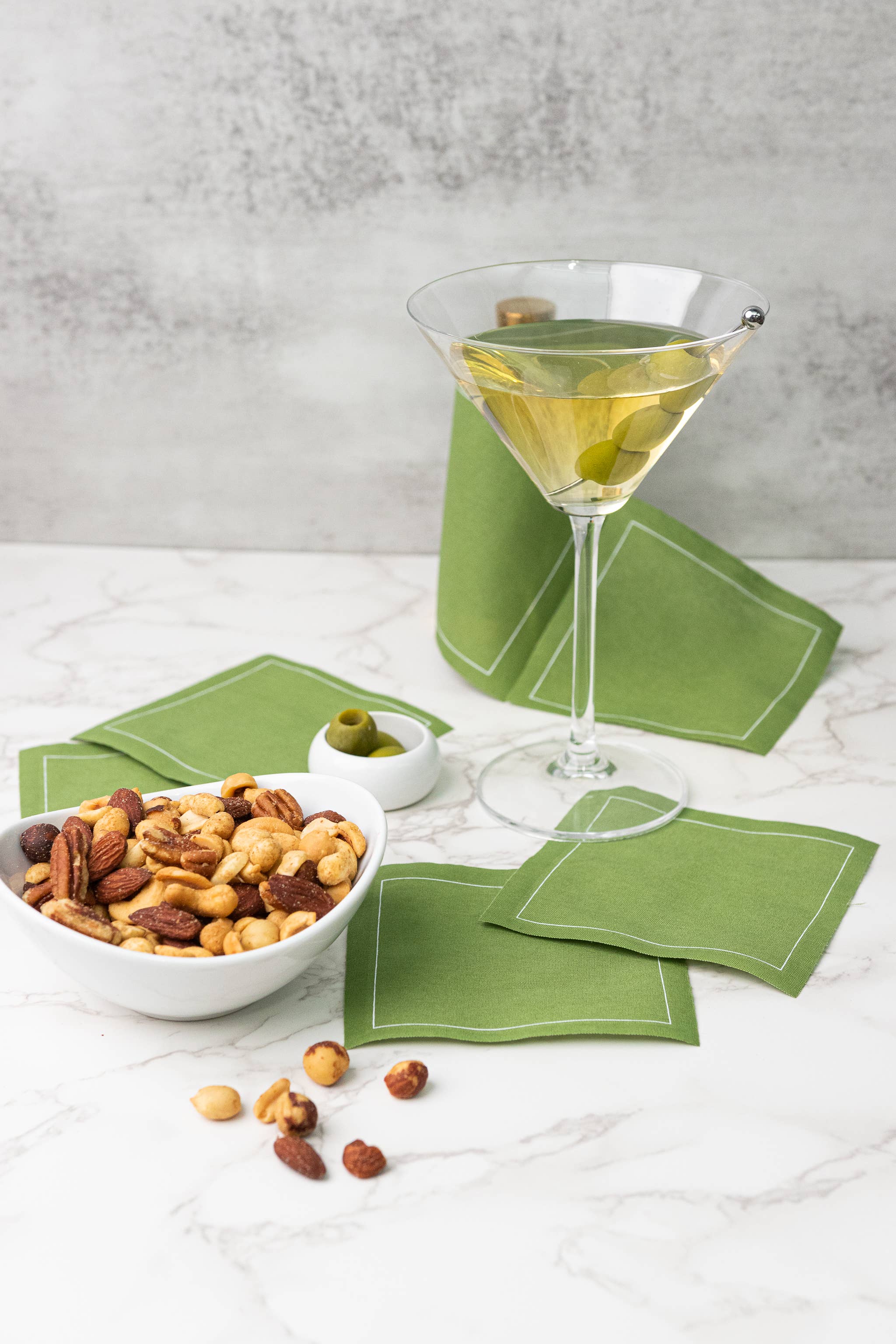 Olive Cocktail Napkin Roll