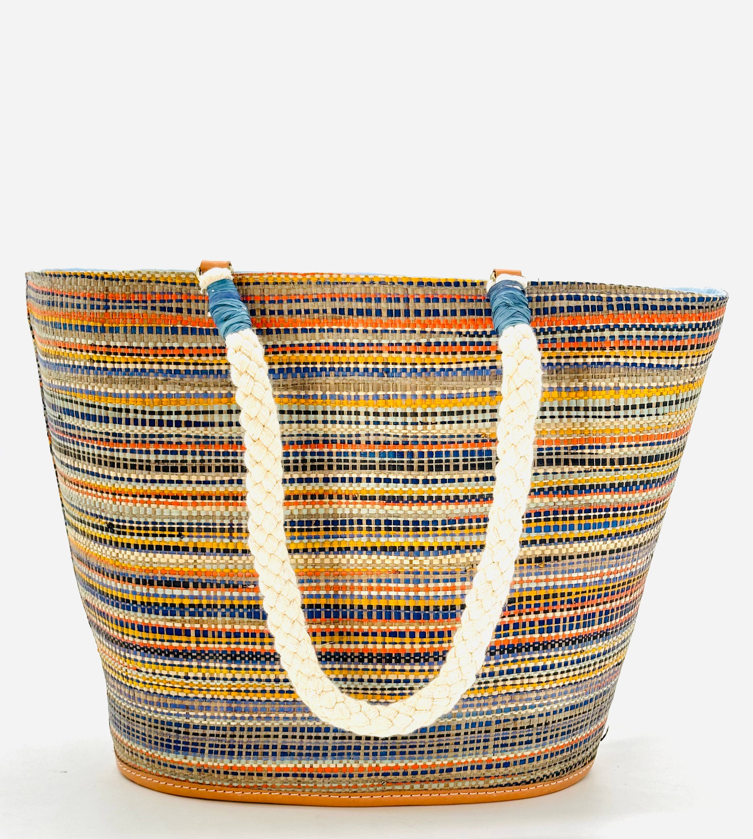 Brighton Melange Straw Tote Beach Bag with Rope Handle