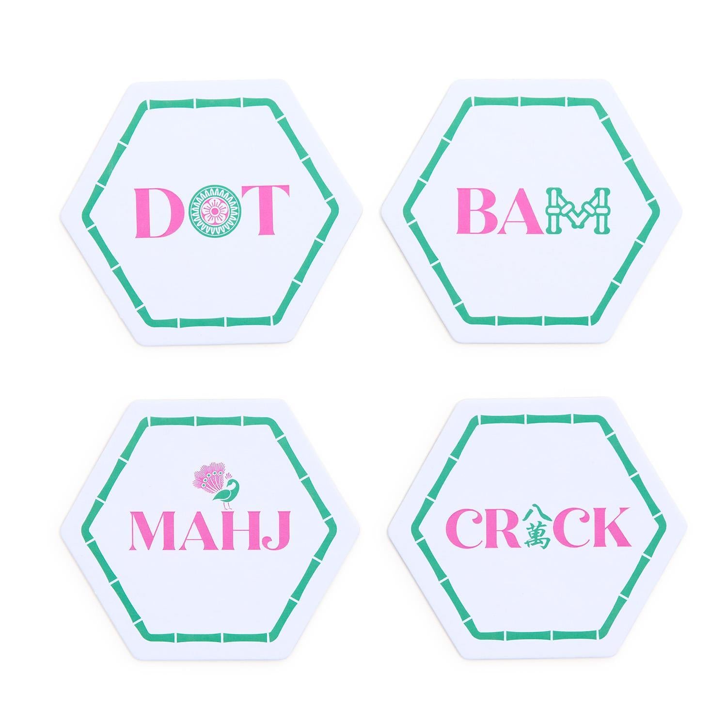 Let's Mahj set of Heavyweight Paper Coasters