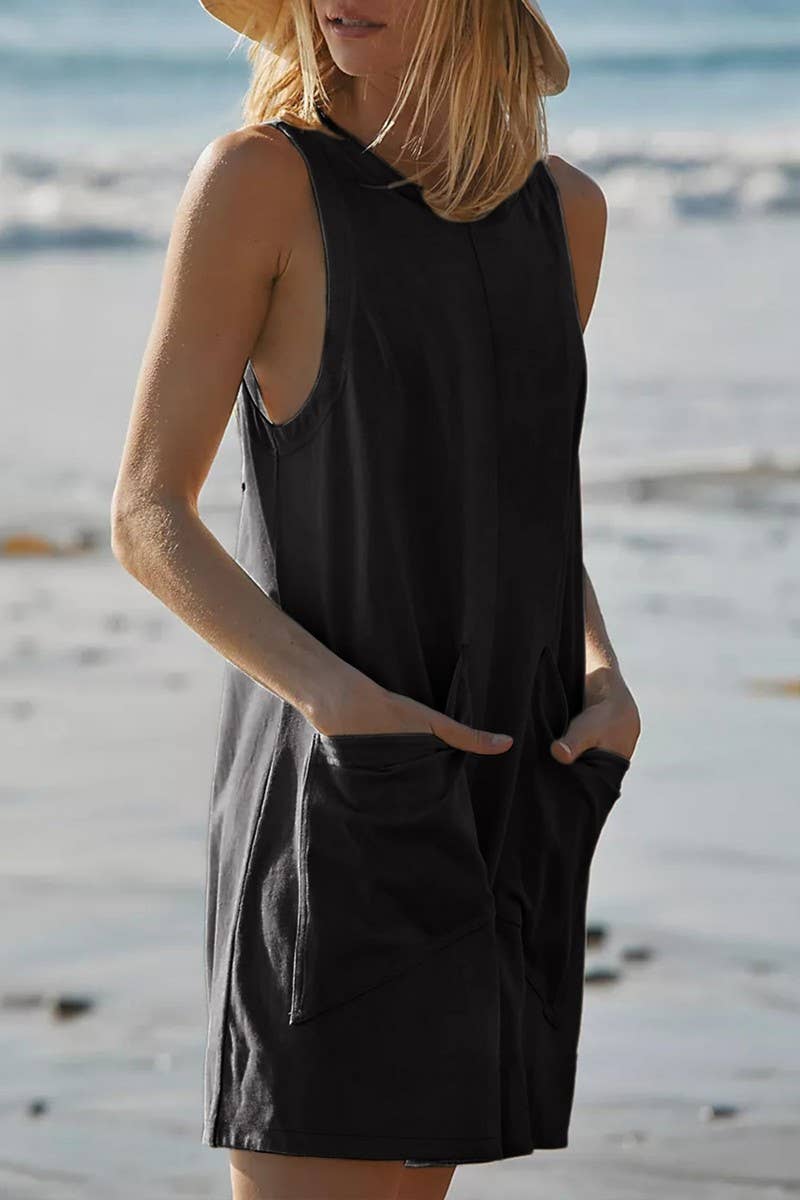 LOOSE CASUAL BACKLESS SLEEVELESS JUMPSUIT