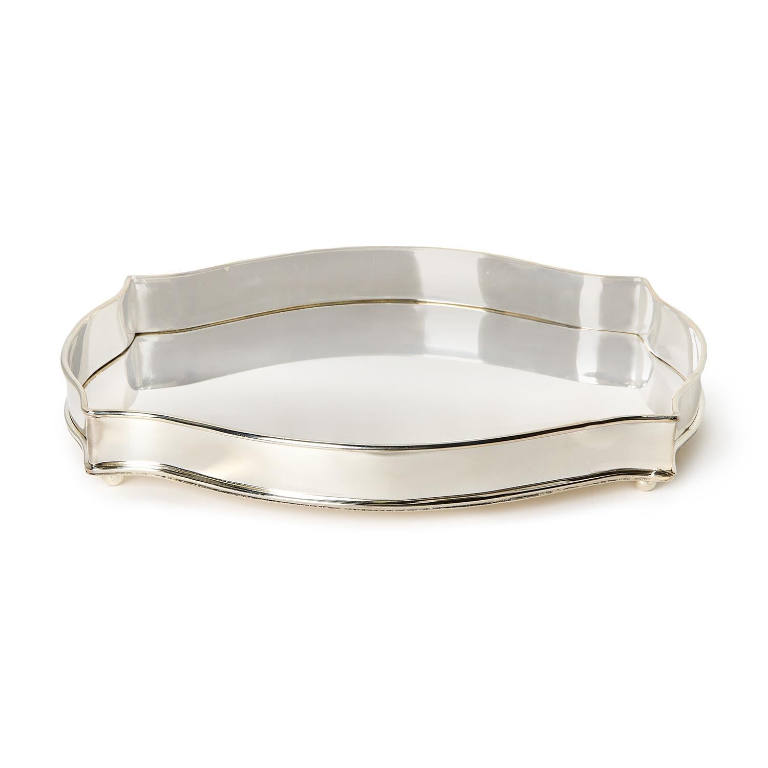 Silver Serving Desk Tray