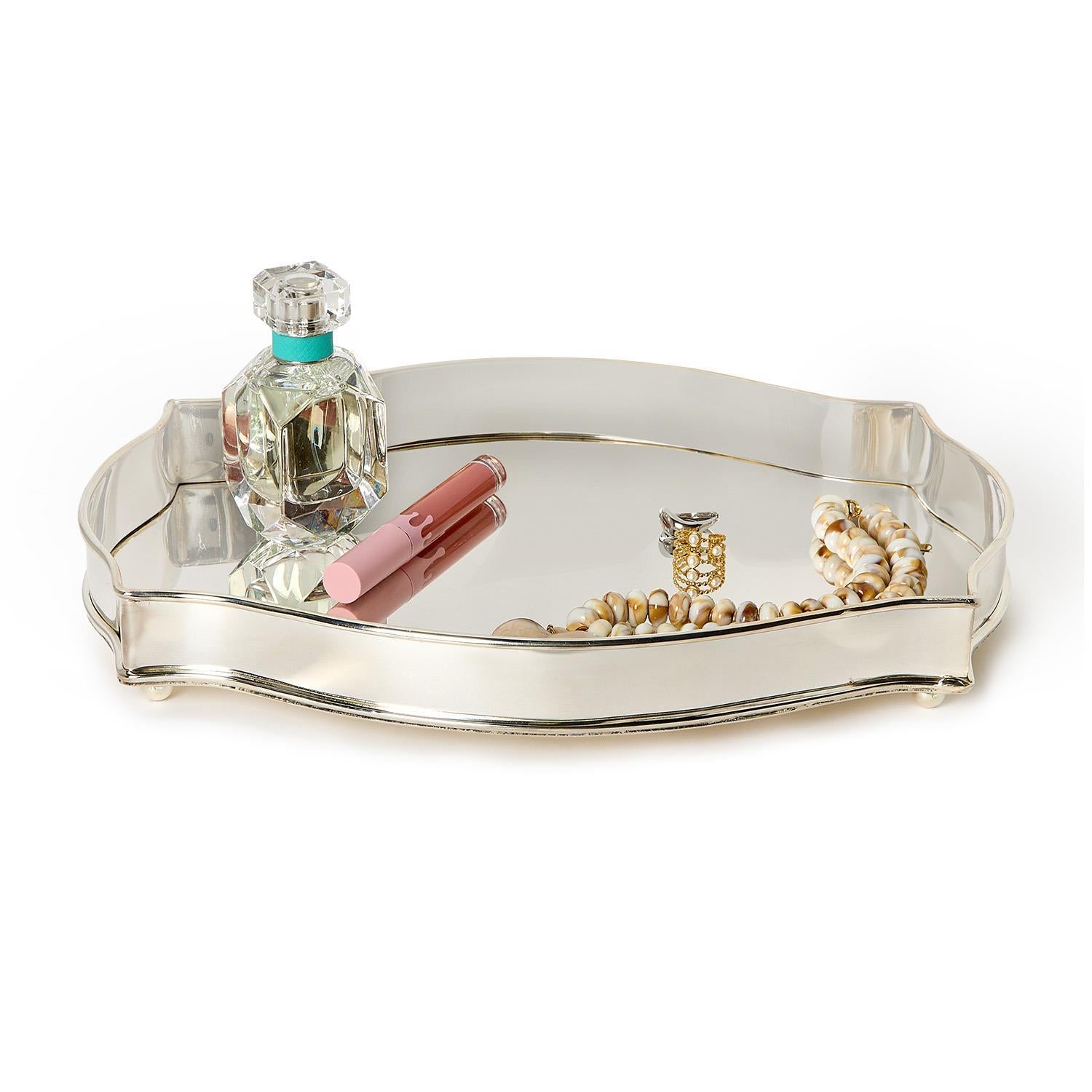 Silver Serving Desk Tray