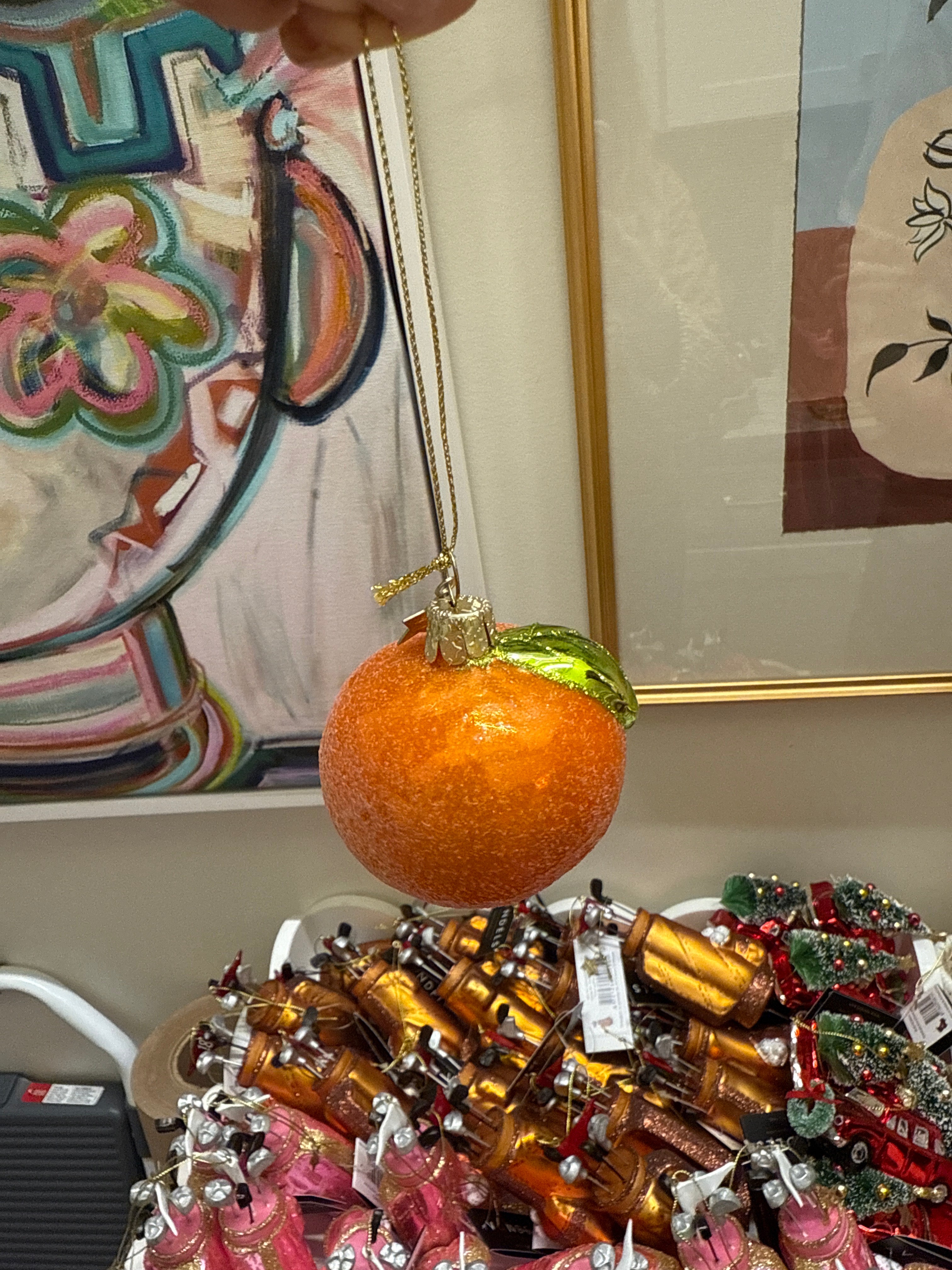 Ornament glass orange tangerine