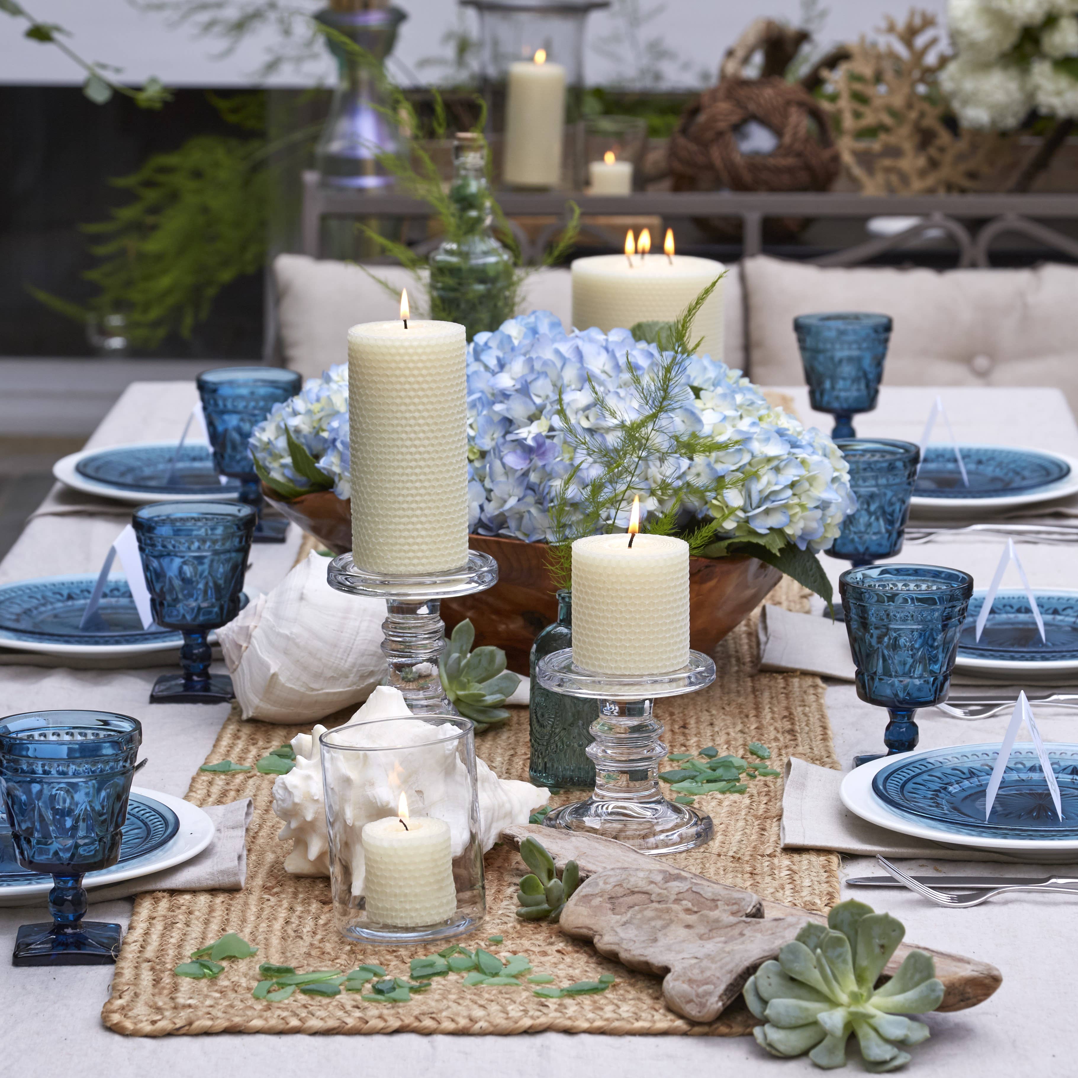 3" Hand Rolled Beeswax Pillar Candle