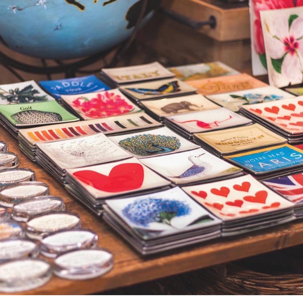 Friendships Fill Your Life Decoupage Glass Tray