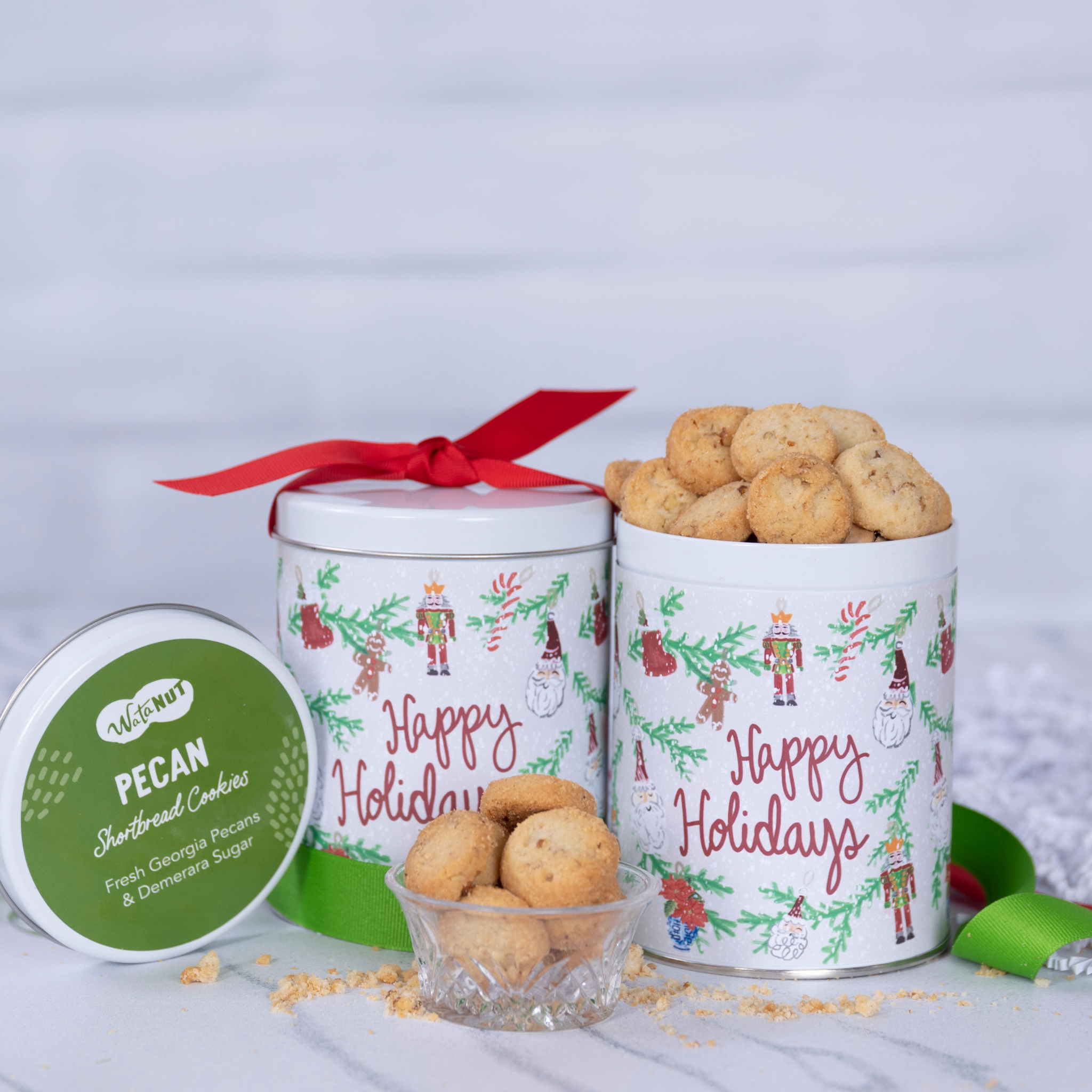 Happy Holidays Tin | Gourmet Cookies & Nuts