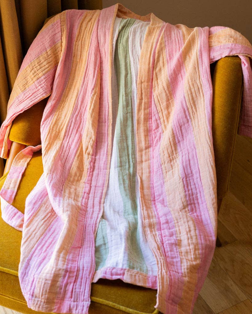 Muslin Striped Robe