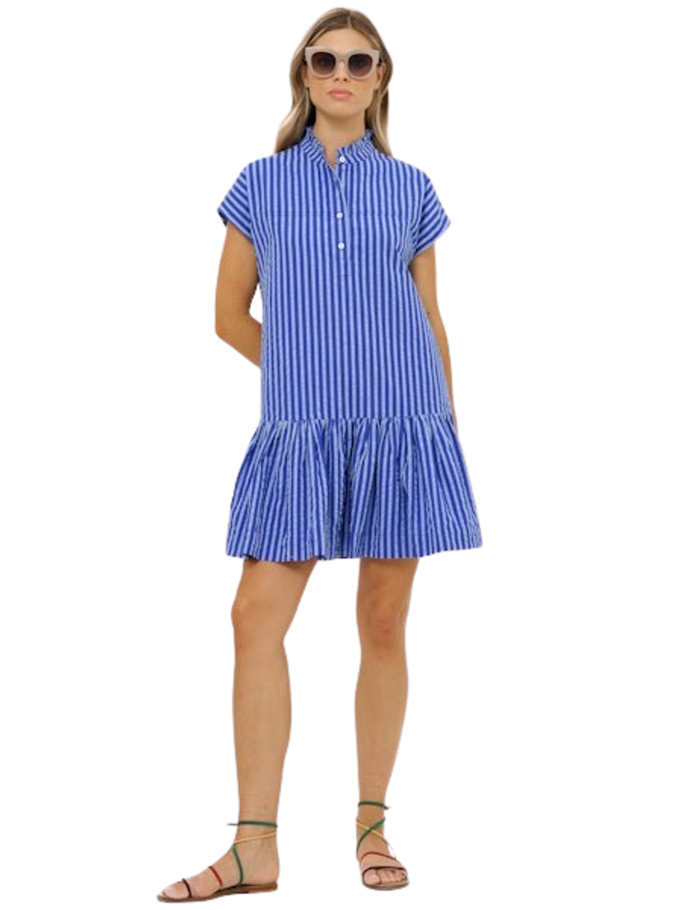 Cap Sleeve Mini - Cabana Cobalt