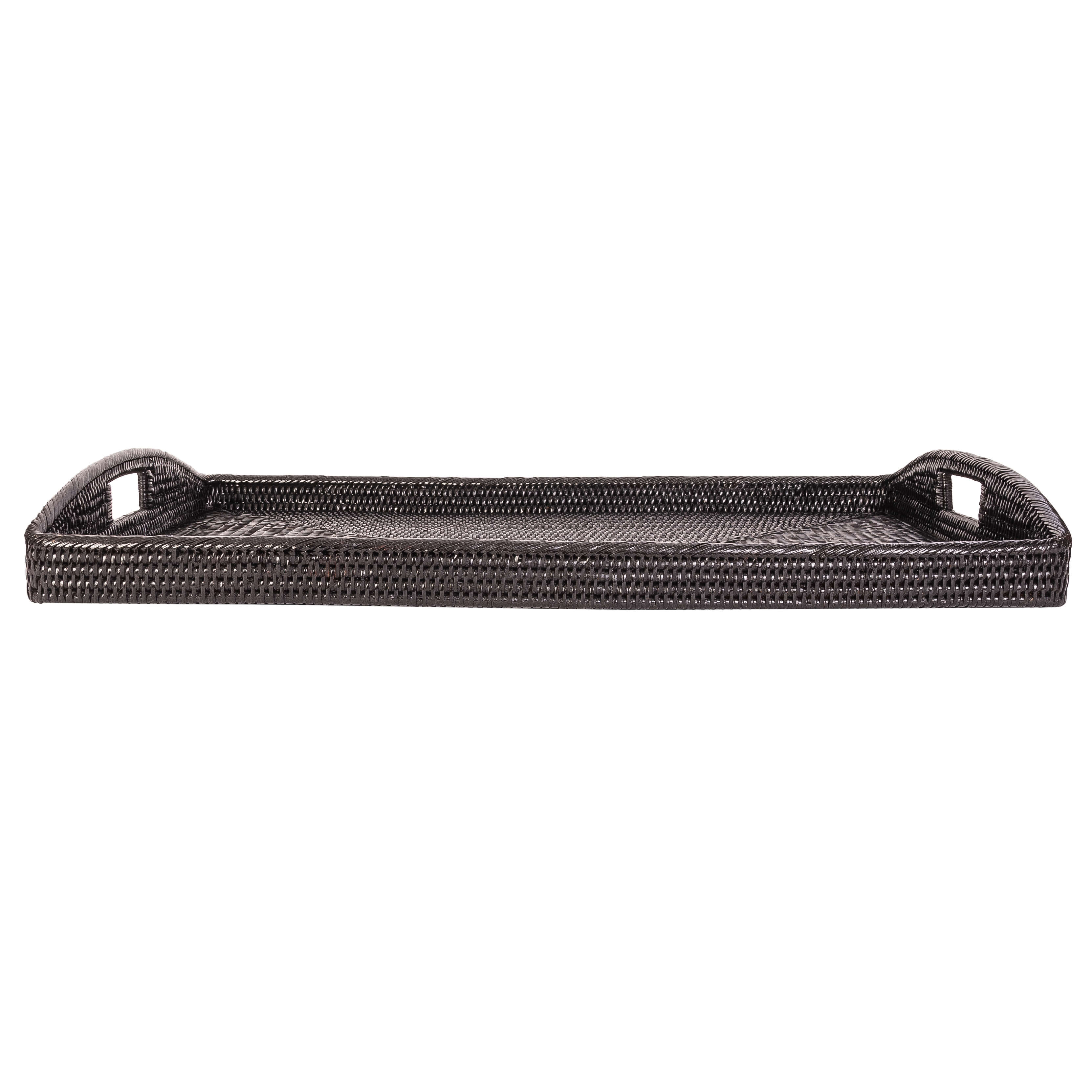 Artifacts Rattan™ Rectangular Ottoman Tray with High Handles