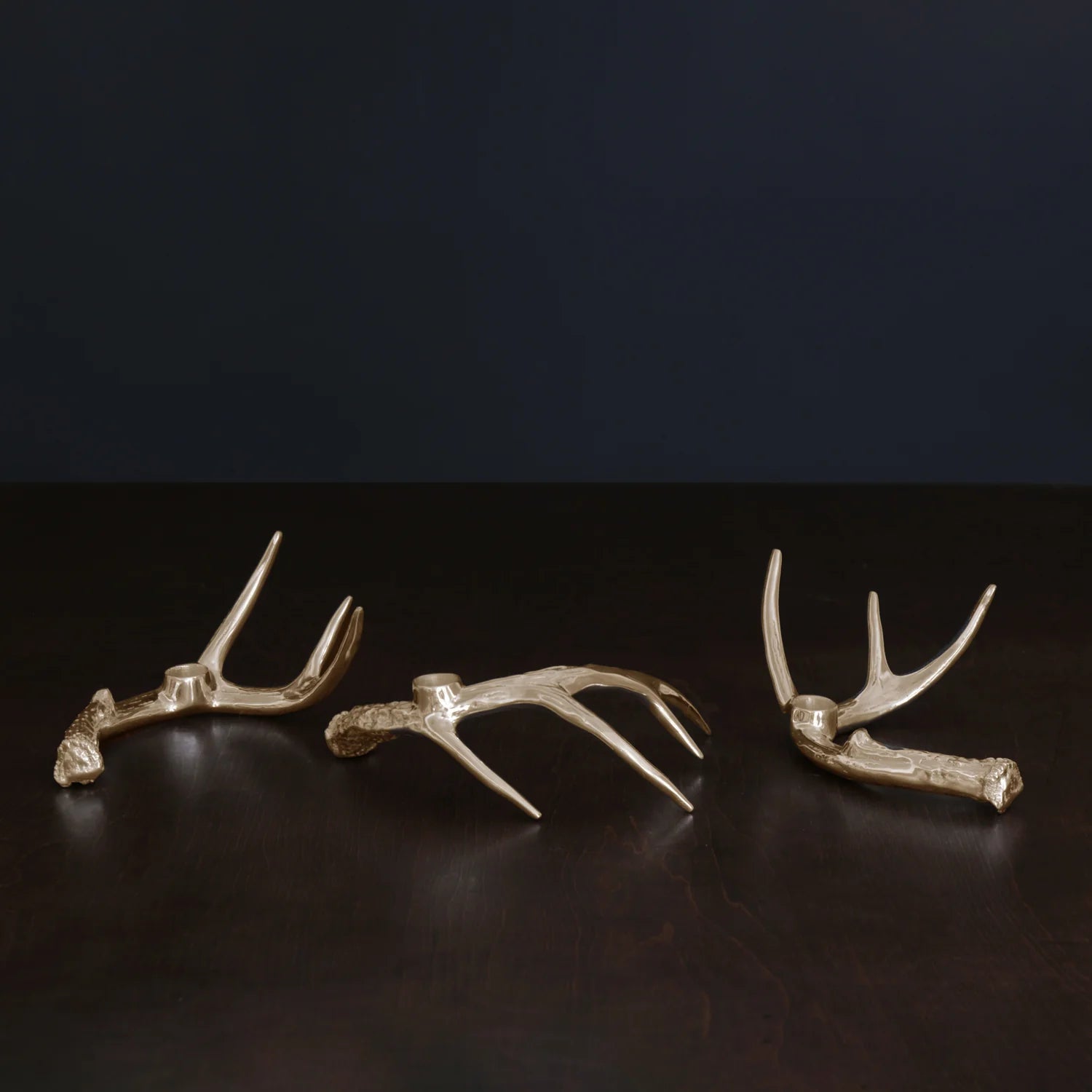 WESTERN Sierra Modern Antler Candlestick Gold