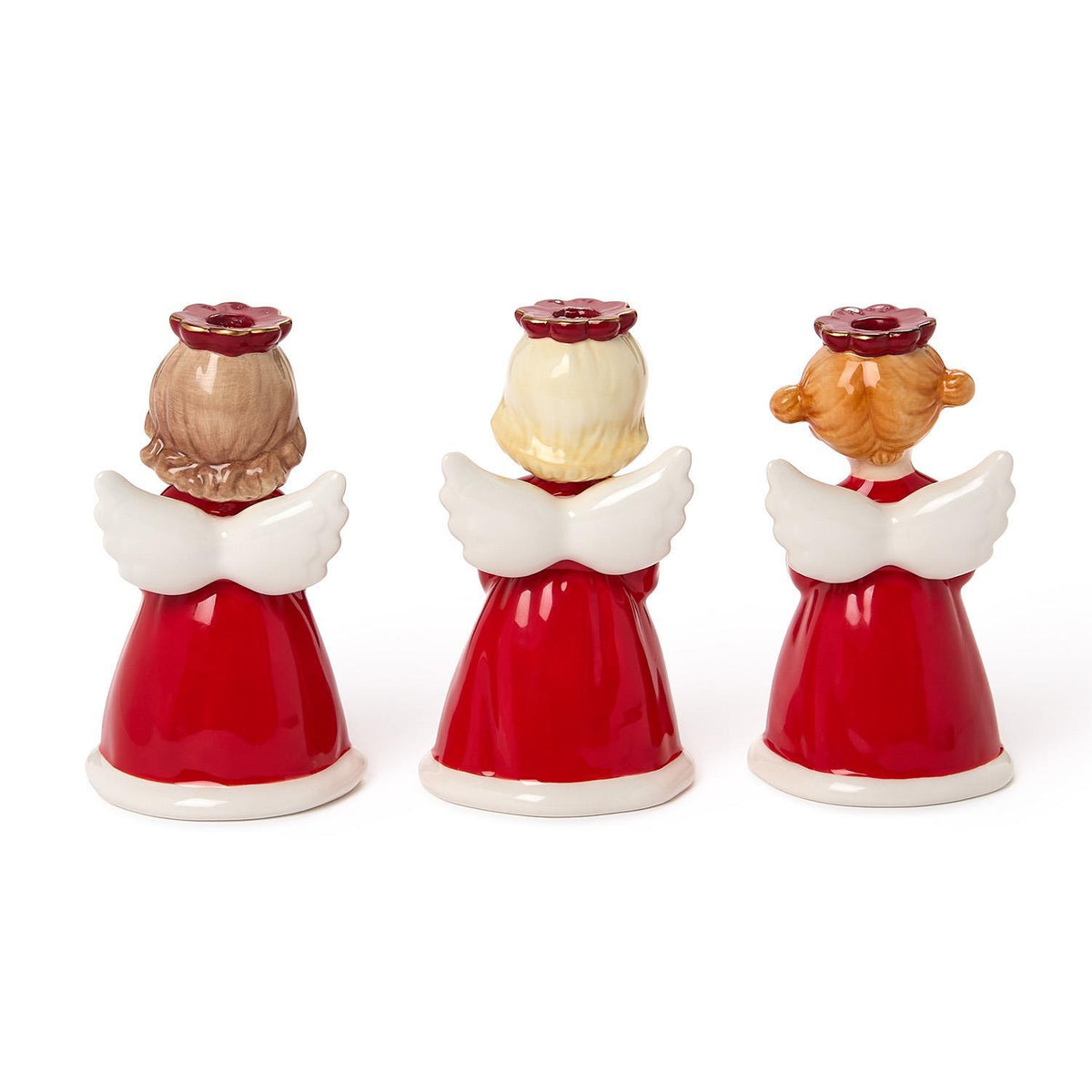 Hand-Painted Christmas Angel Candleholder (Assorted)