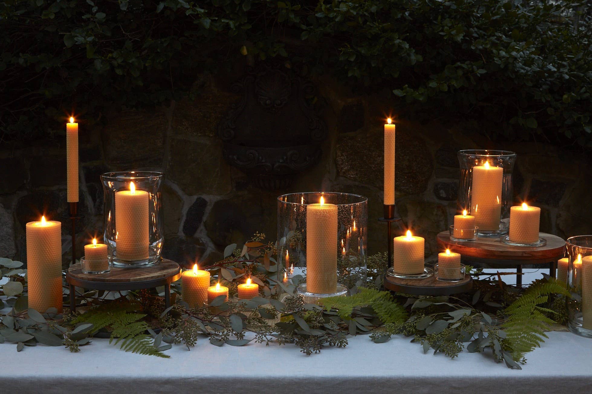 3" Hand Rolled Beeswax Pillar Candle