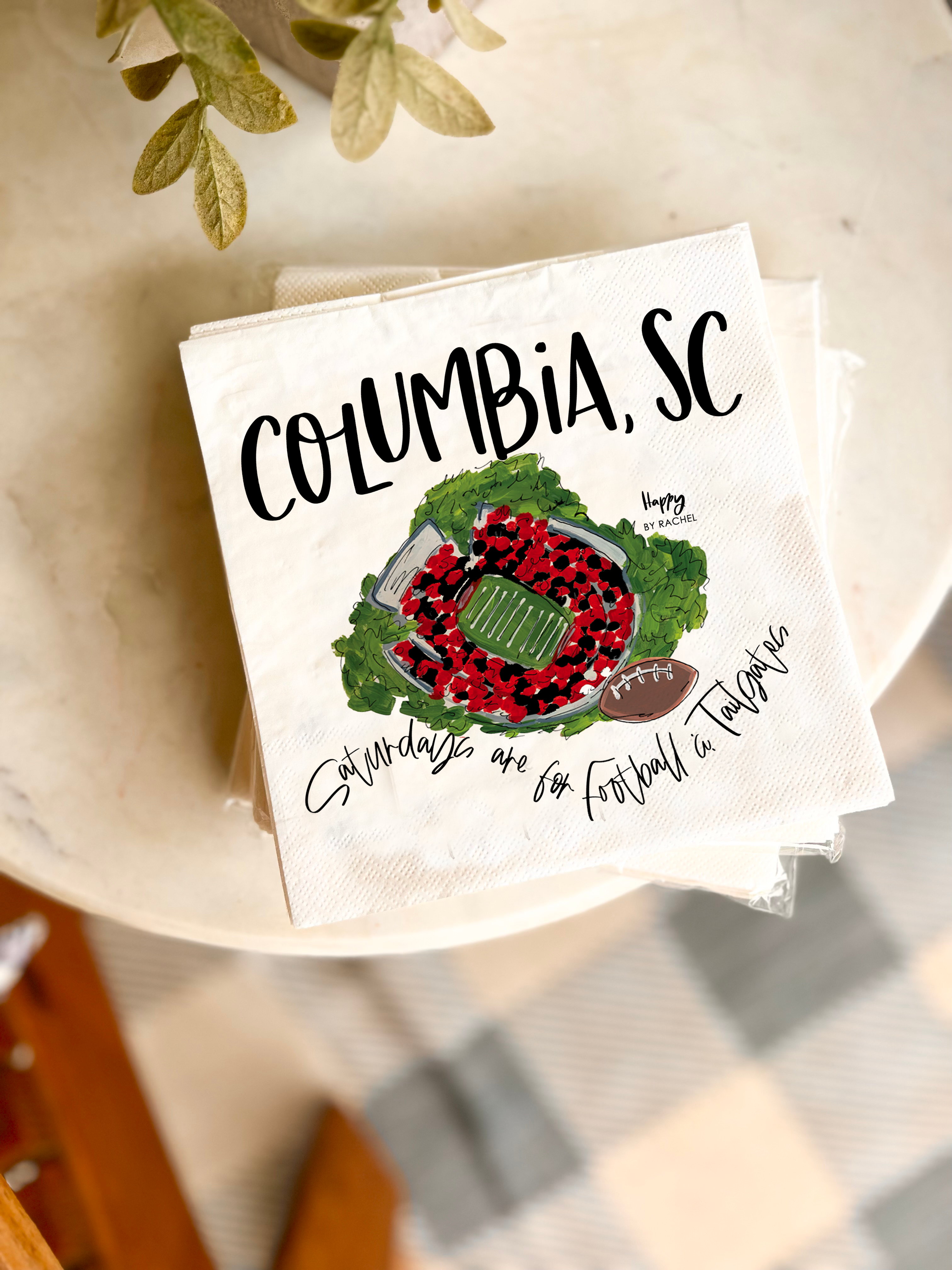 Columbia, SC Tailgate Napkins-20/pack-Lunch Size-Full Color