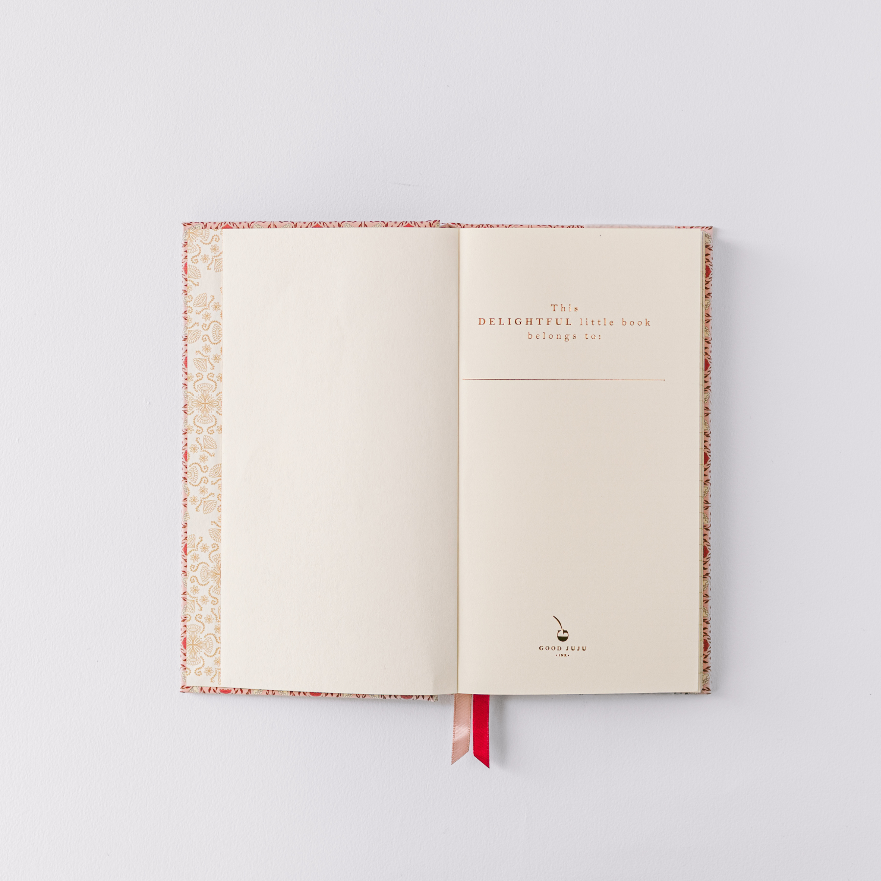 Pink Folk Pattern Pocket Journal