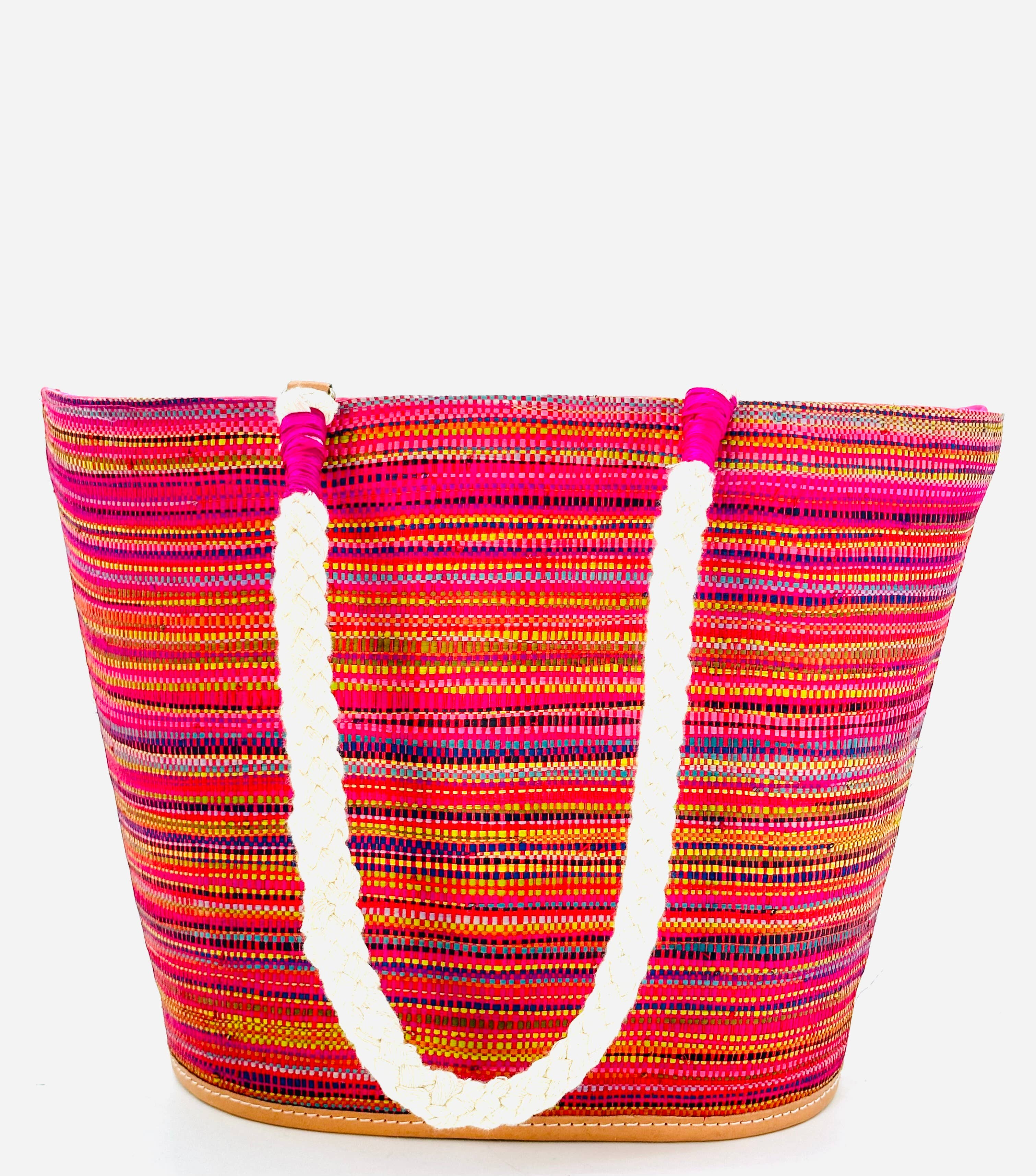 Brighton Melange Straw Tote Beach Bag with Rope Handle