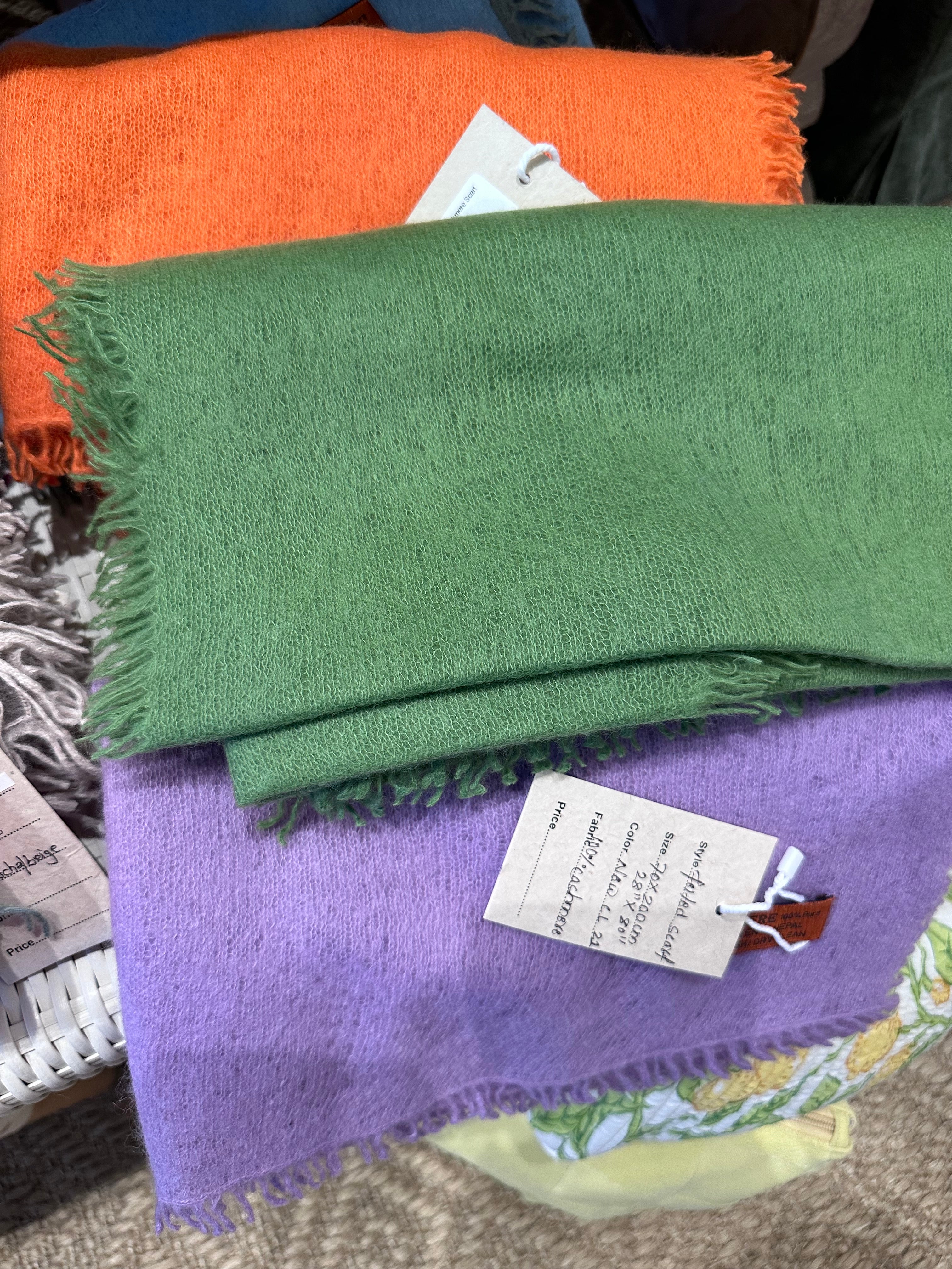 Handwoven Felted Pure Cashmere Scarf