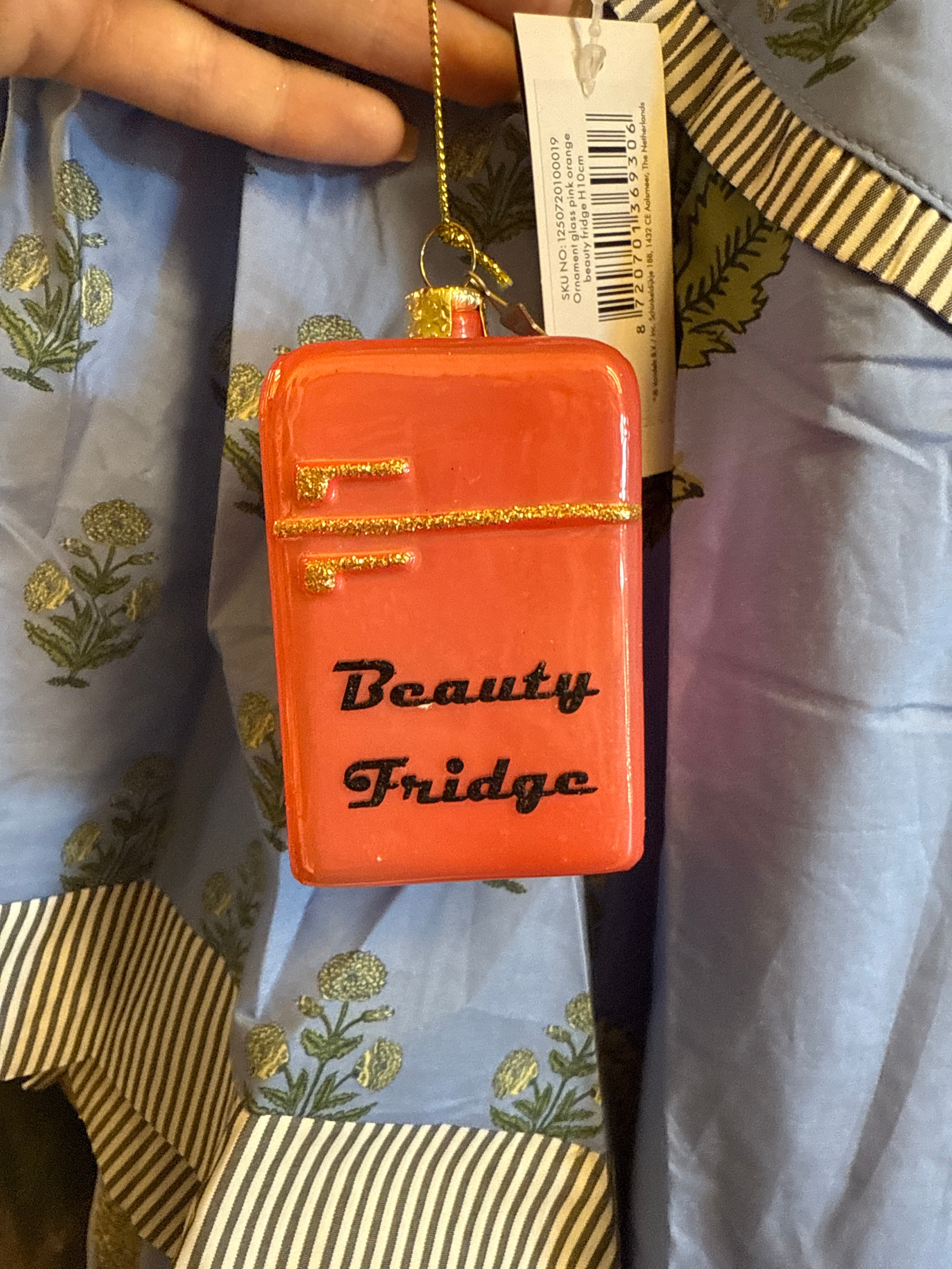 Ornament glass pink orange beauty fridge