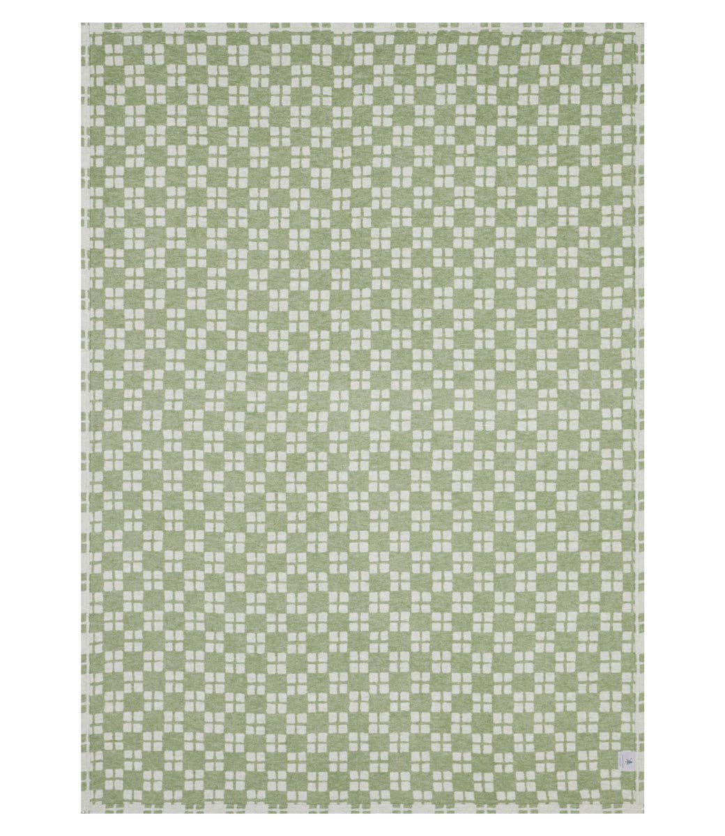 The Lightweight Blanket - Sage Checkers